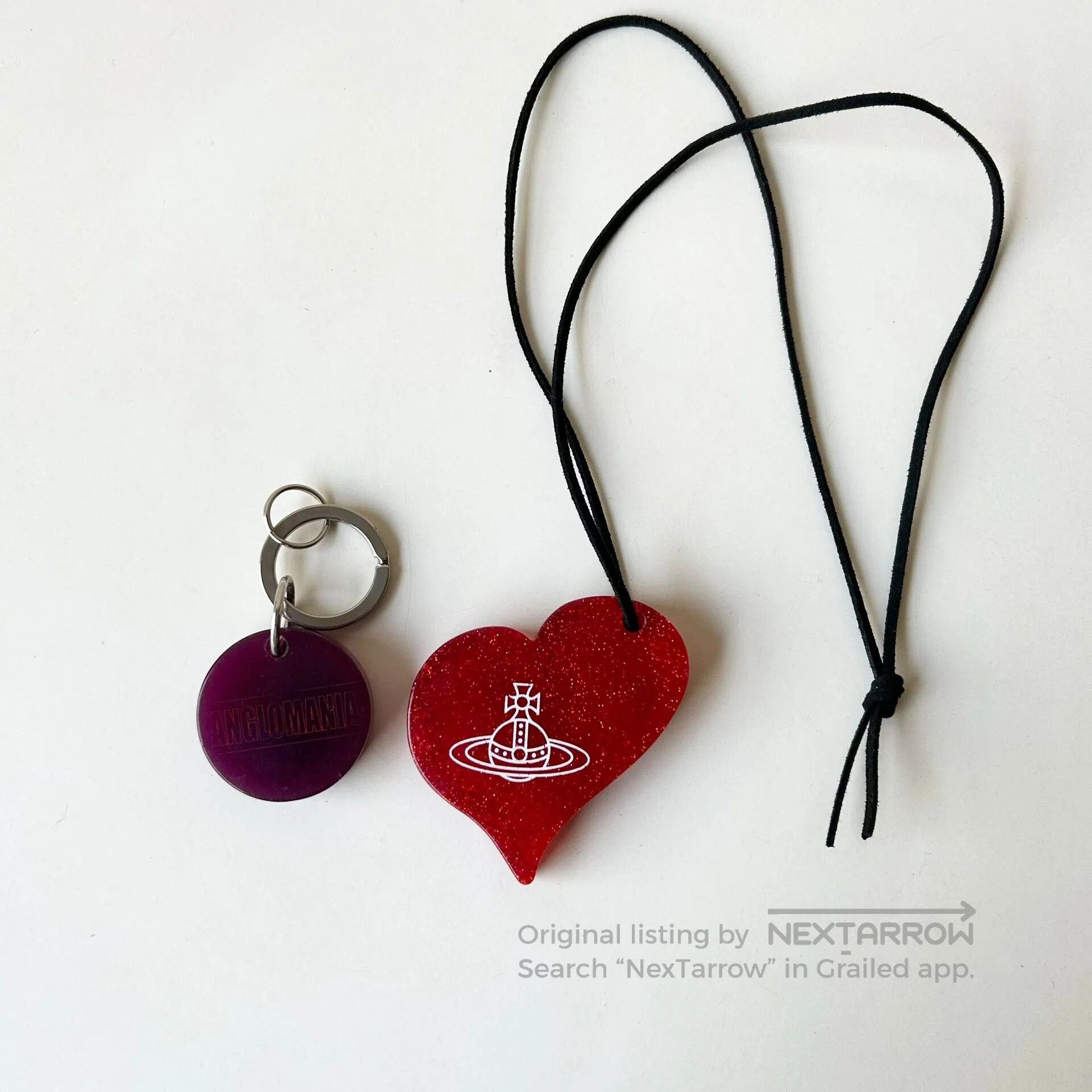 vivienne westwood vintage heart keychain pendant.