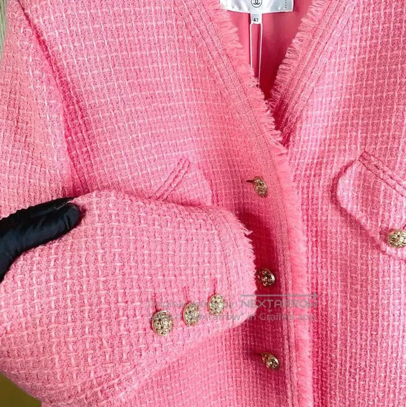 Chanel Chanel Pink Wool Blend Women’s Jacket . Size L / US 10 / IT 46 - 4 Thumbnail