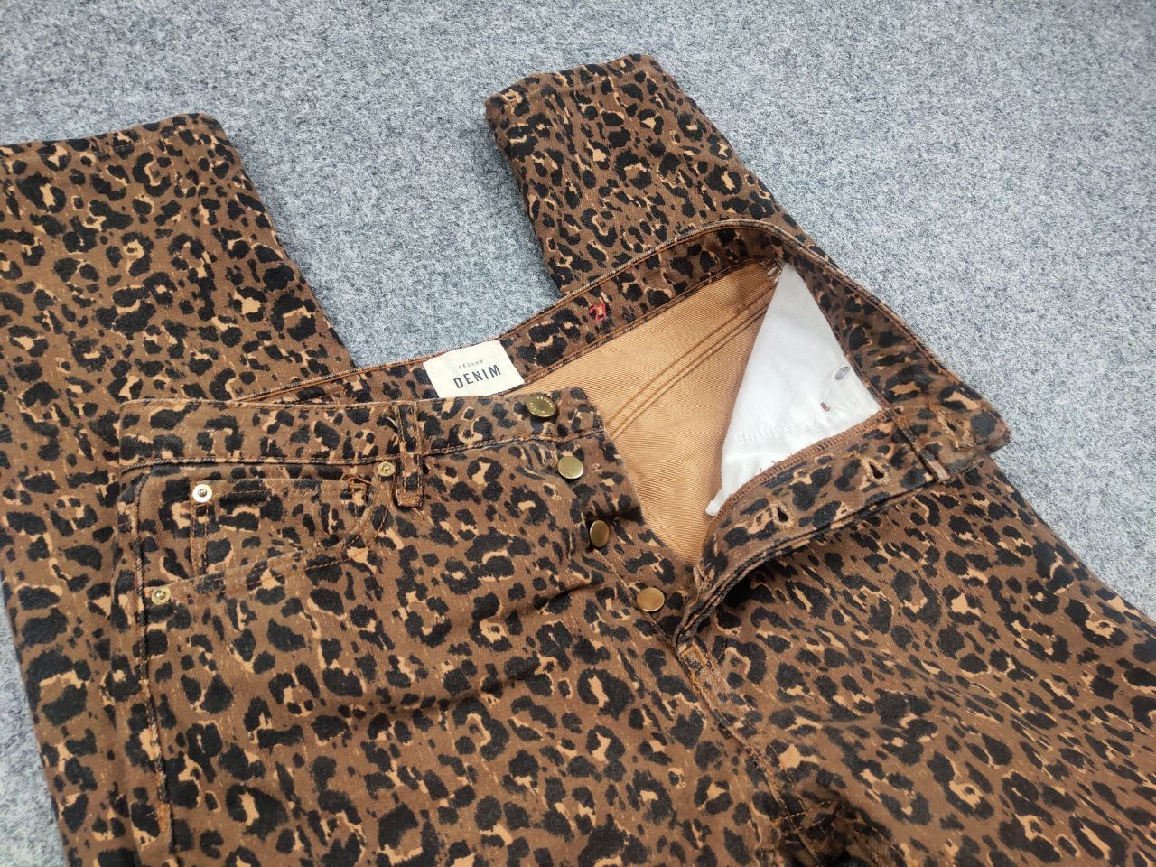 Sezane Sezane France Design Art Leopard brown Denim Ankle Jeans Size 27" / US 4 / IT 40 - 12 Thumbnail