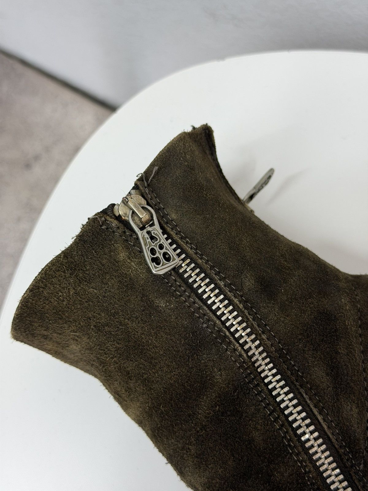 If Six Was Nine Vintage Italian AS 98 Vibe YSL Style Leather Biker Boots Size US 8.5 / EU 41-42 - 15 Thumbnail