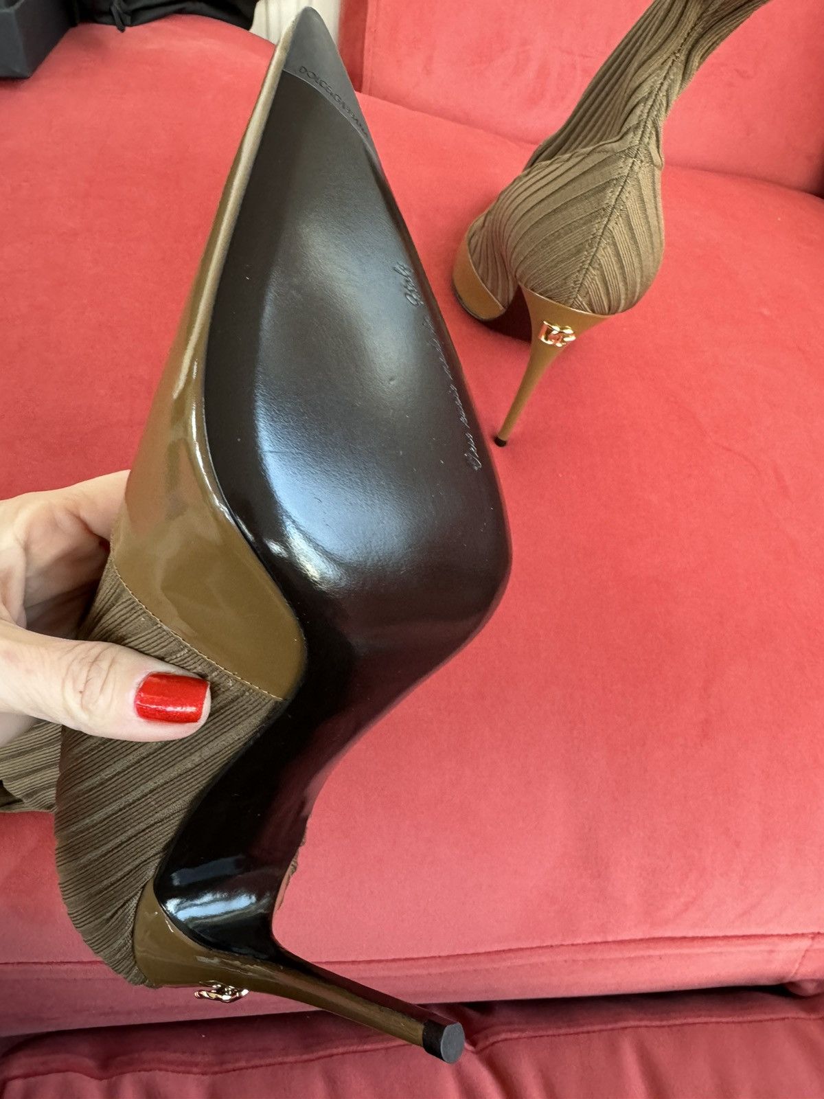 Dolce & Gabbana Dolce&Gabbana brown boots, logo, size 38 It Size US 8 / IT 38 - 4 Thumbnail