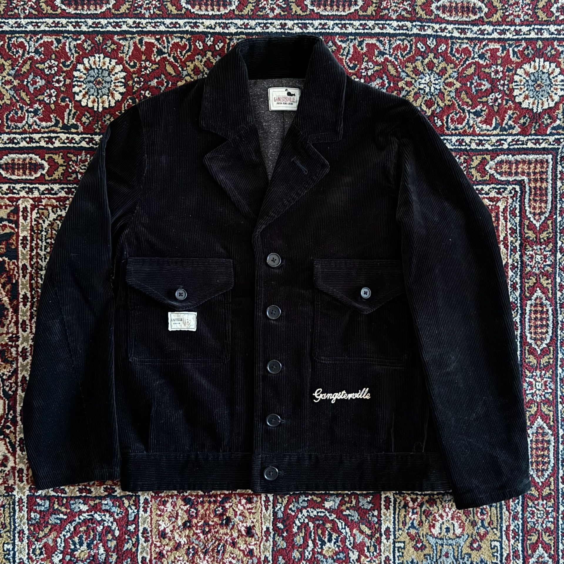 Vintage GANGSTERVILLE Corduroy Jacket Size US M / EU 48-50 / 2 - 1 Thumbnail