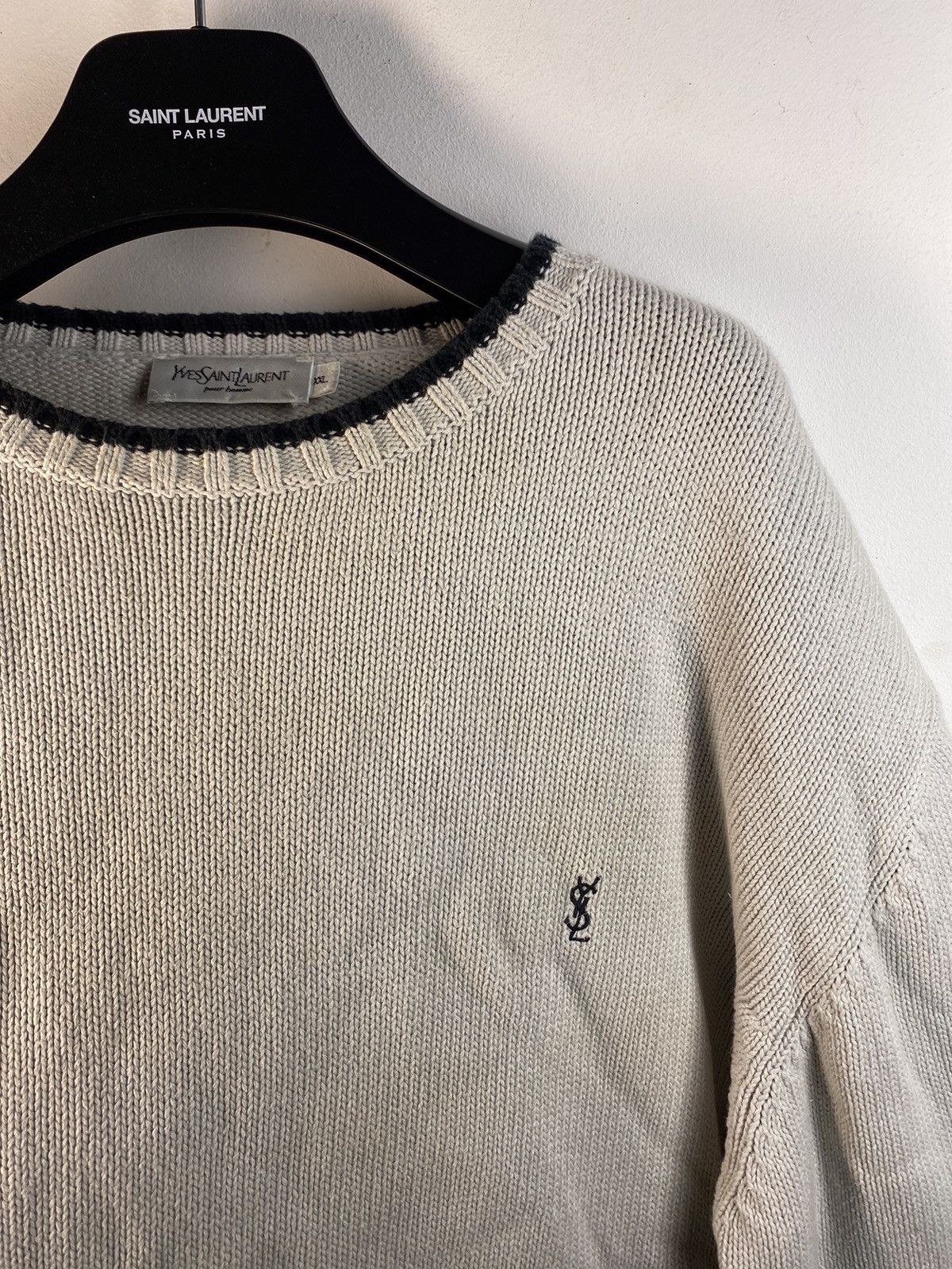 Pale YSL Sweater Knit Yves Saint Laurent Sweater