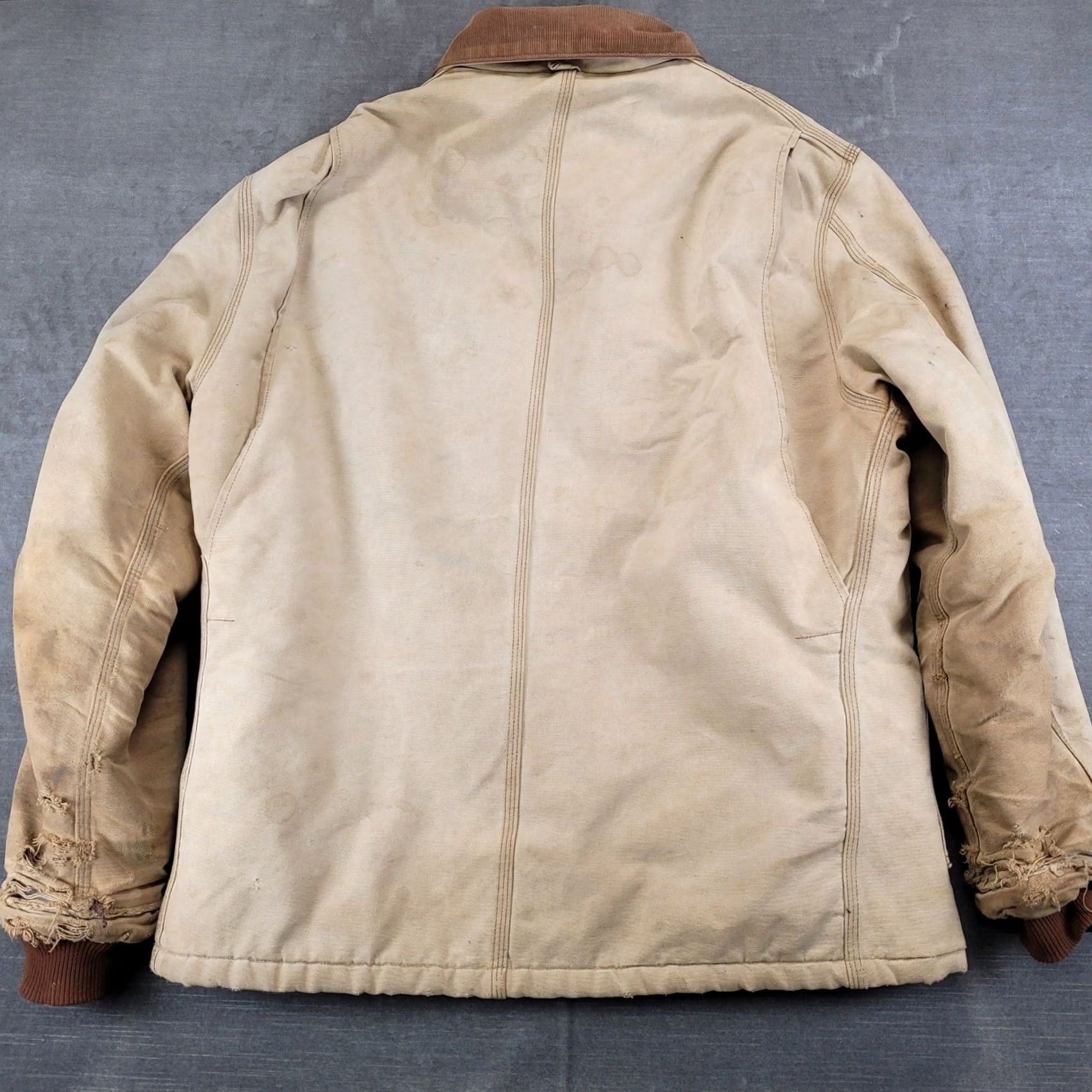 Carhartt VINTAGE Carhartt Mens XL Tan Brown Duck Canvas Arctic Traditional Coat Size US XL / EU 56 / 4 - 7 Thumbnail