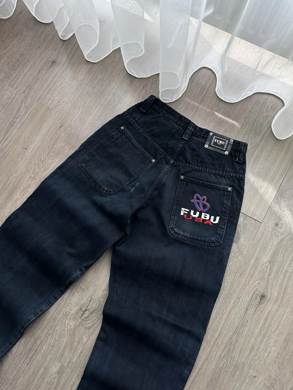 Fubu × Vintage Vintage Fubu Denim Blue Baggy Jeans Pants Big Logo USA Size US 32 / EU 48 - 3 Thumbnail
