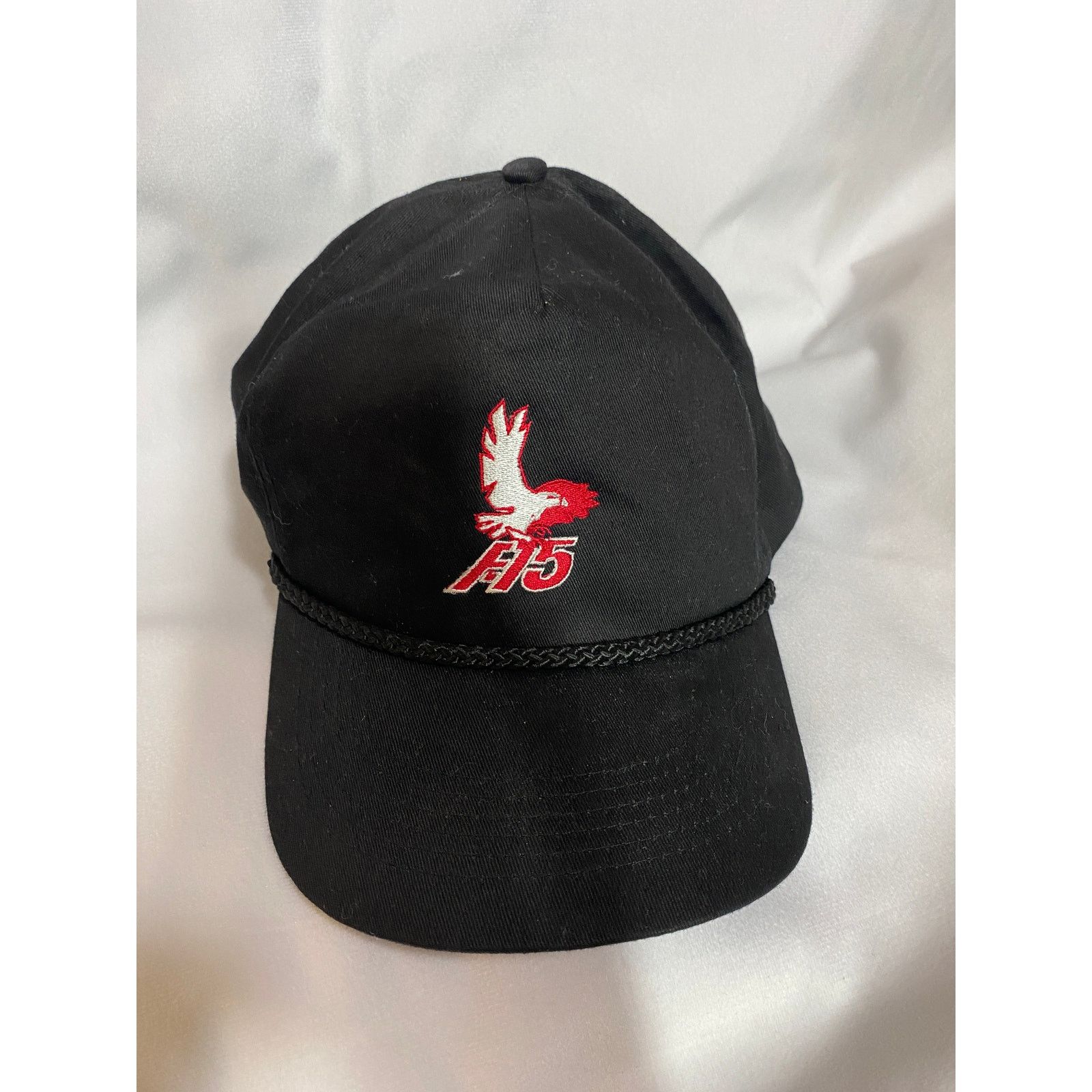 Other Vintage Embroidered F-15 Eagle Black Cap Trucker Hat Size ONE SIZE - 6 Thumbnail