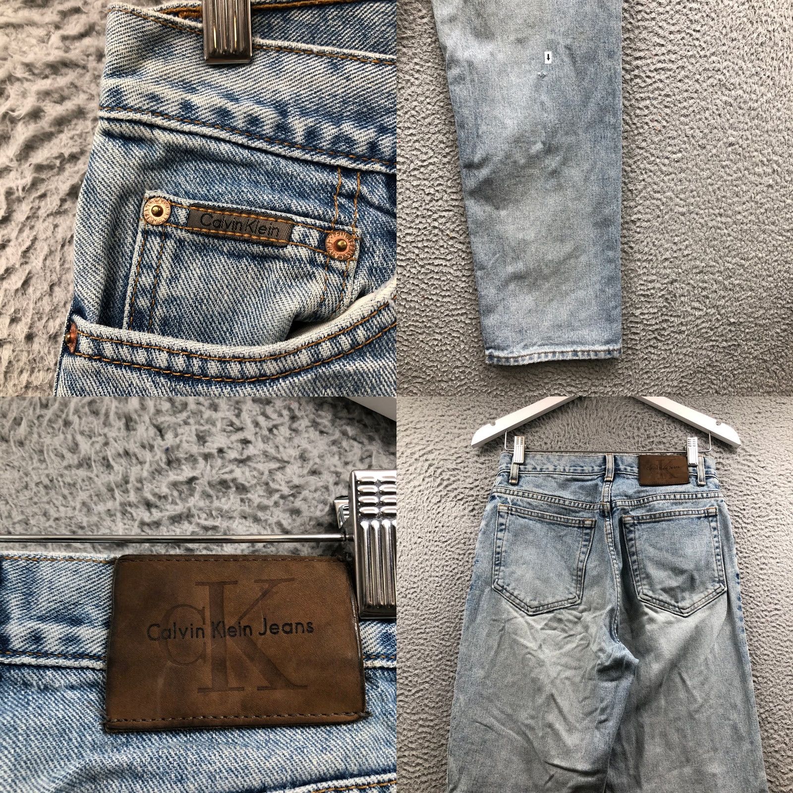 Calvin Klein VINTAGE Calvin Klein Jeans Sandblast 5 Pocket Jean 27x32 Womens Size 8 Blue Straight Fit Womens Jeans Size 27" / US 4 / IT 40 - 9 Thumbnail