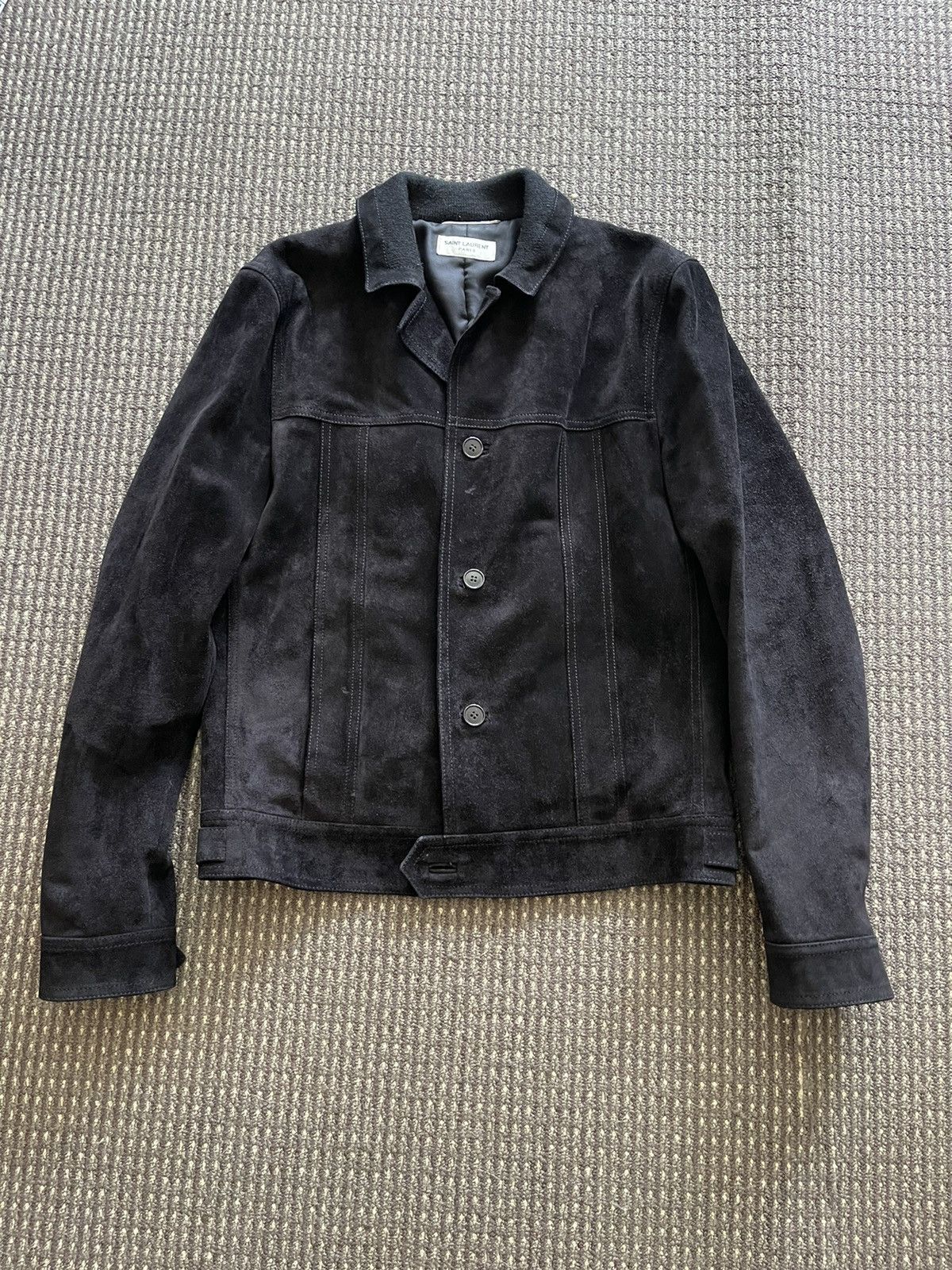 Hedi Slimane × Saint Laurent Paris SLP 15AW Calf Suede Jacket Size US M / EU 48-50 / 2 - 1 Thumbnail