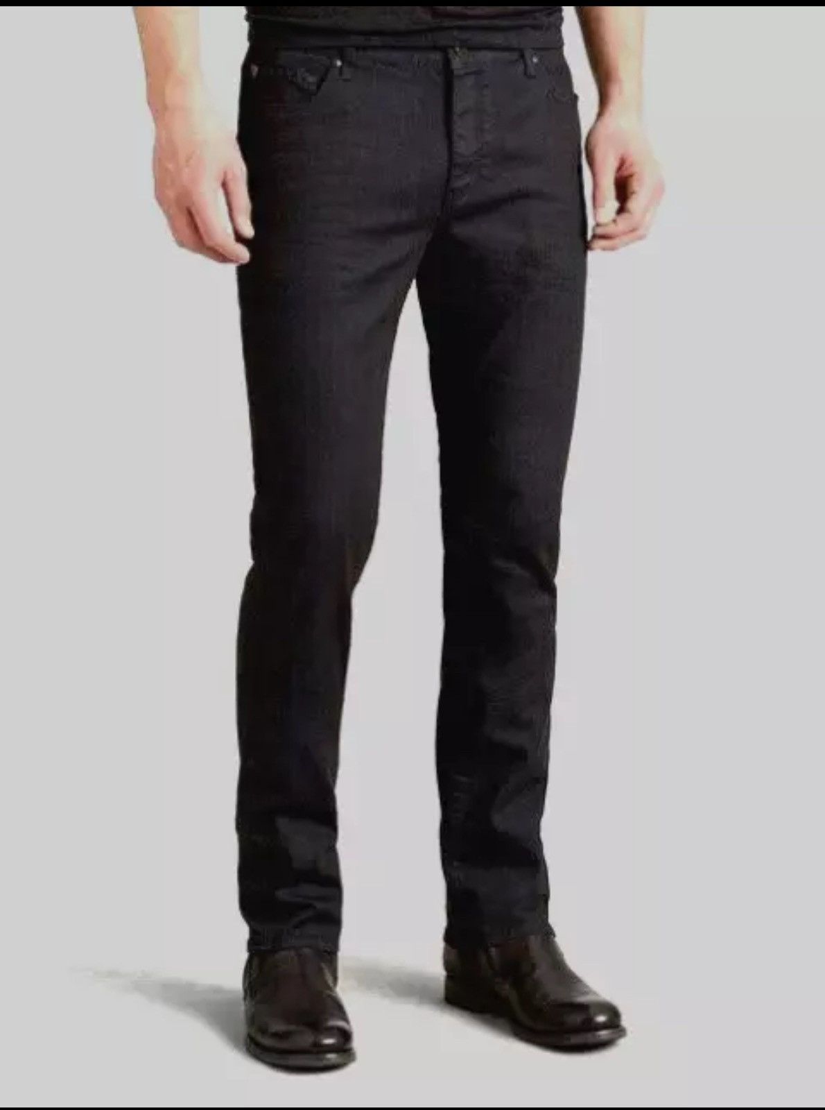 John Varvatos John Varvatos Woodward Jeans 31R Grey Skull Rivet Button Fly Size US 31 - 4 Thumbnail