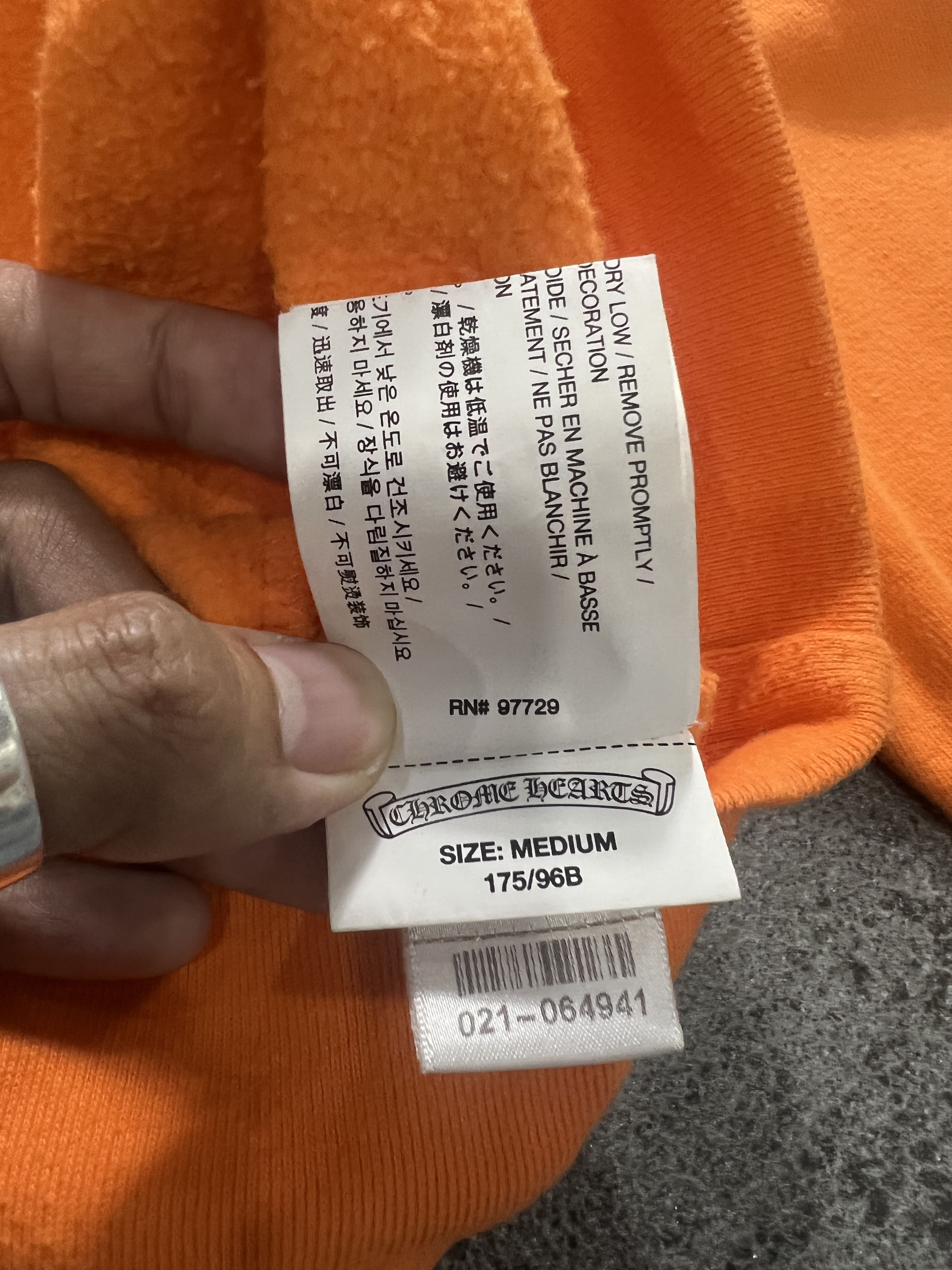 Chrome Hearts × Off-White Chrome Hearts x Off-White 2018 Orange Hoodie Size M Size US M / EU 48-50 / 2 - 12 Thumbnail