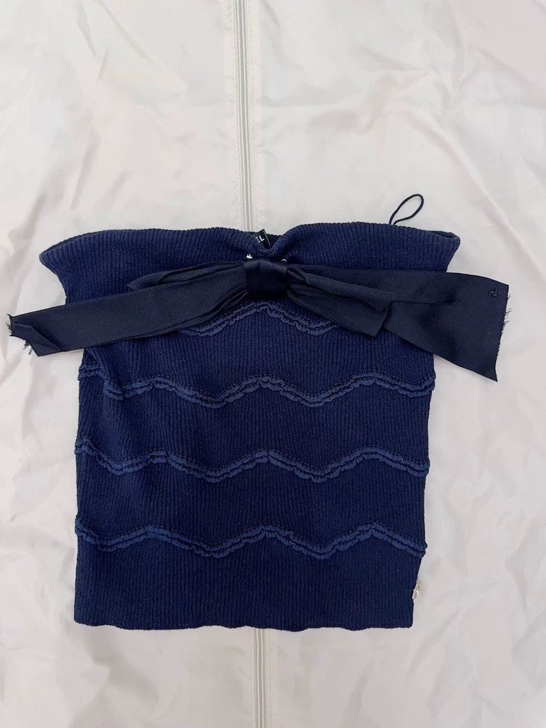 Chanel Chanel Blue Bow Tie Bustier Top-dmc Size US M / EU 48-50 / 2 - 1 Thumbnail