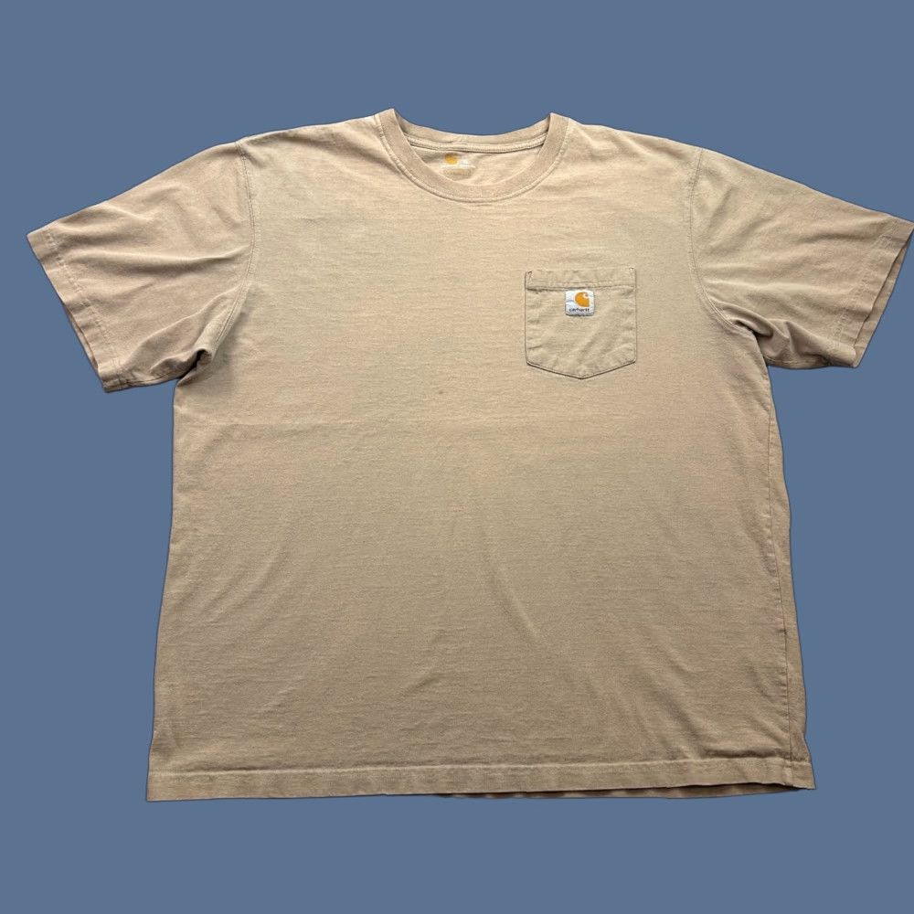 Carhartt Carhartt Shirt Mens XL Desert Tan Original Fit Pocket Tee Work Wear Size US XL / EU 56 / 4 - 1 Thumbnail