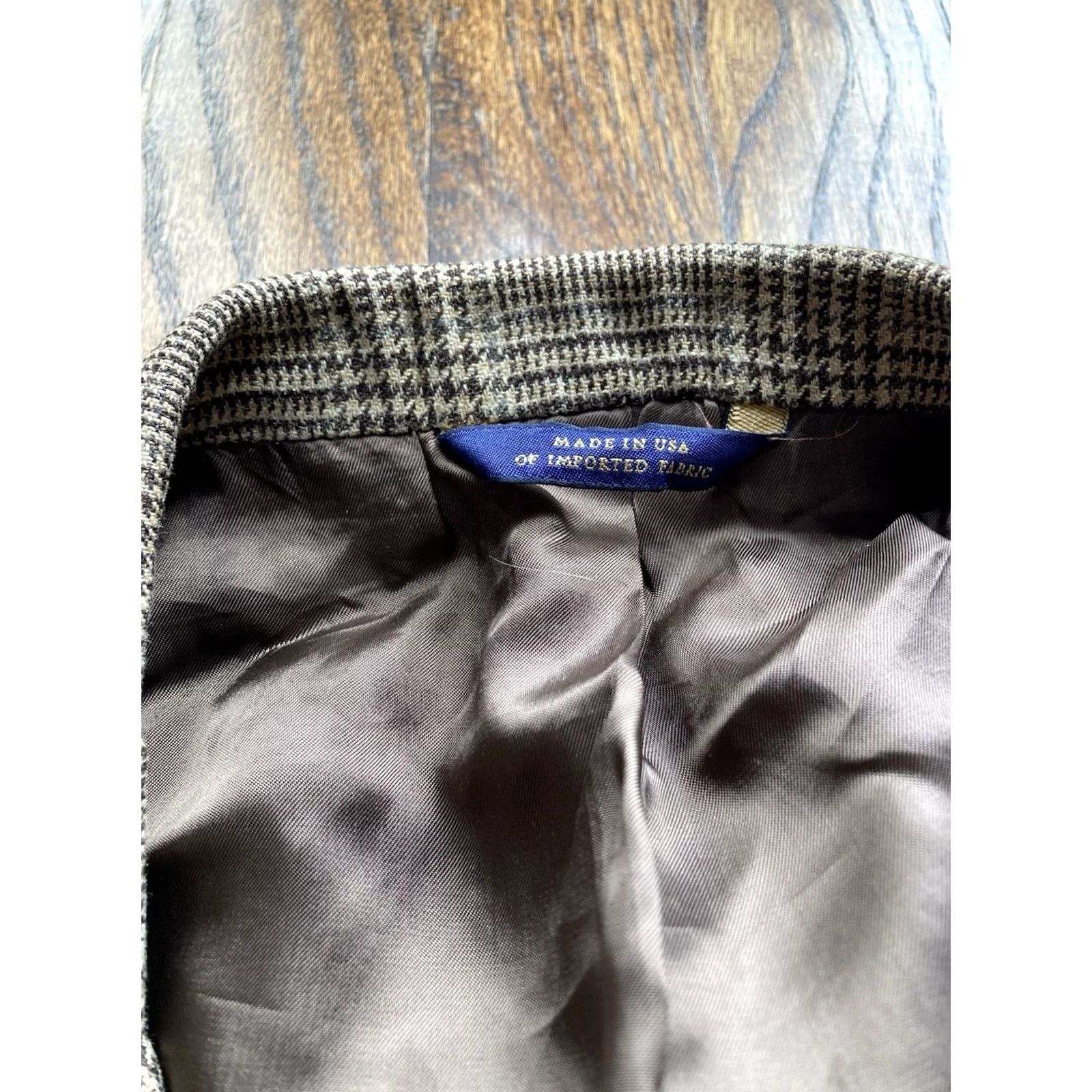 Brooks Brothers BROOKS BROTHERS Blazer Mens 50XL Brown Glen Plaid Silk Linen Wool 3 Button Size 50R - 3 Thumbnail