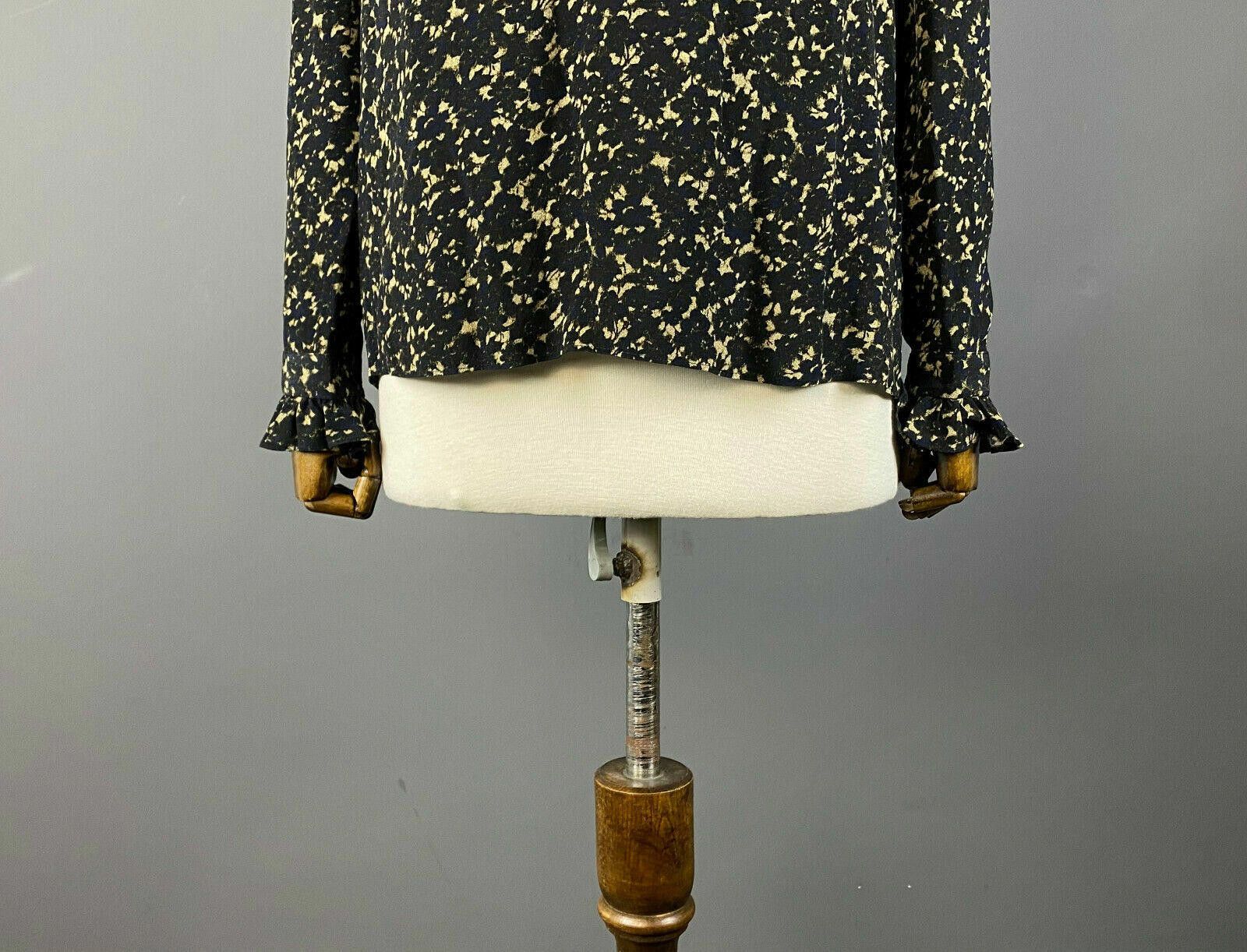 Wilkes Bashford BA&SH Viscose Top in Bleu Nuit Long Sleeve Blouse Size 0 Size XS / US 0-2 / IT 36-38 - 3 Thumbnail