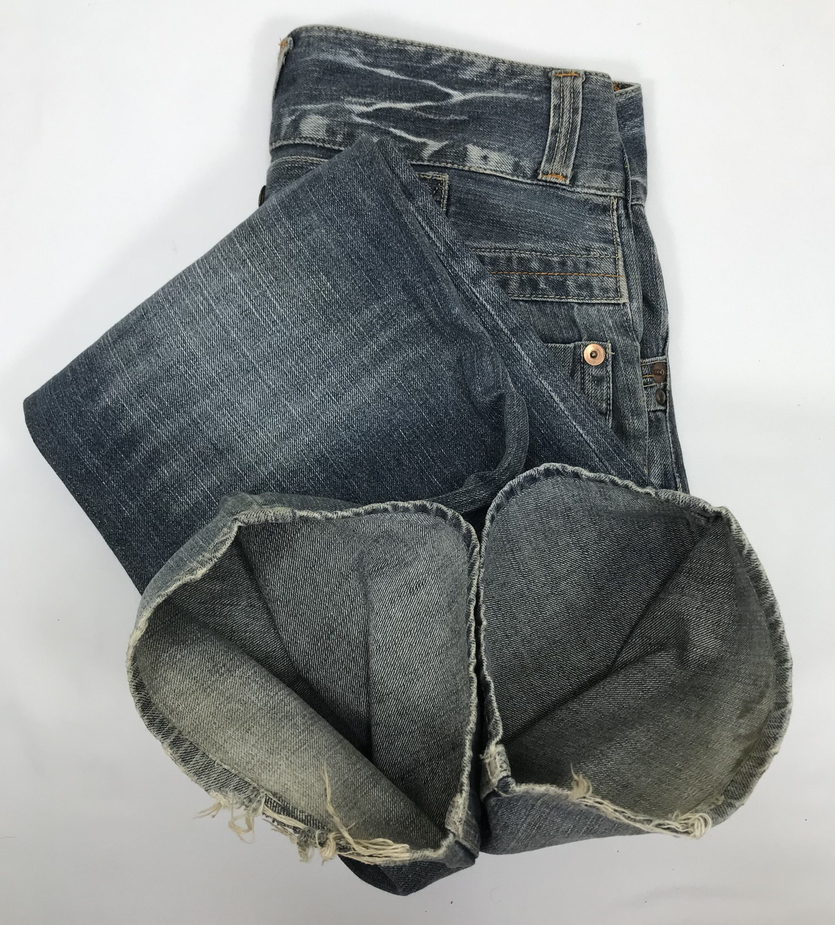Japanese Brand Vintage Root Three Buckle Back Flare Jeans Size US 32 / EU 48 - 12 Thumbnail