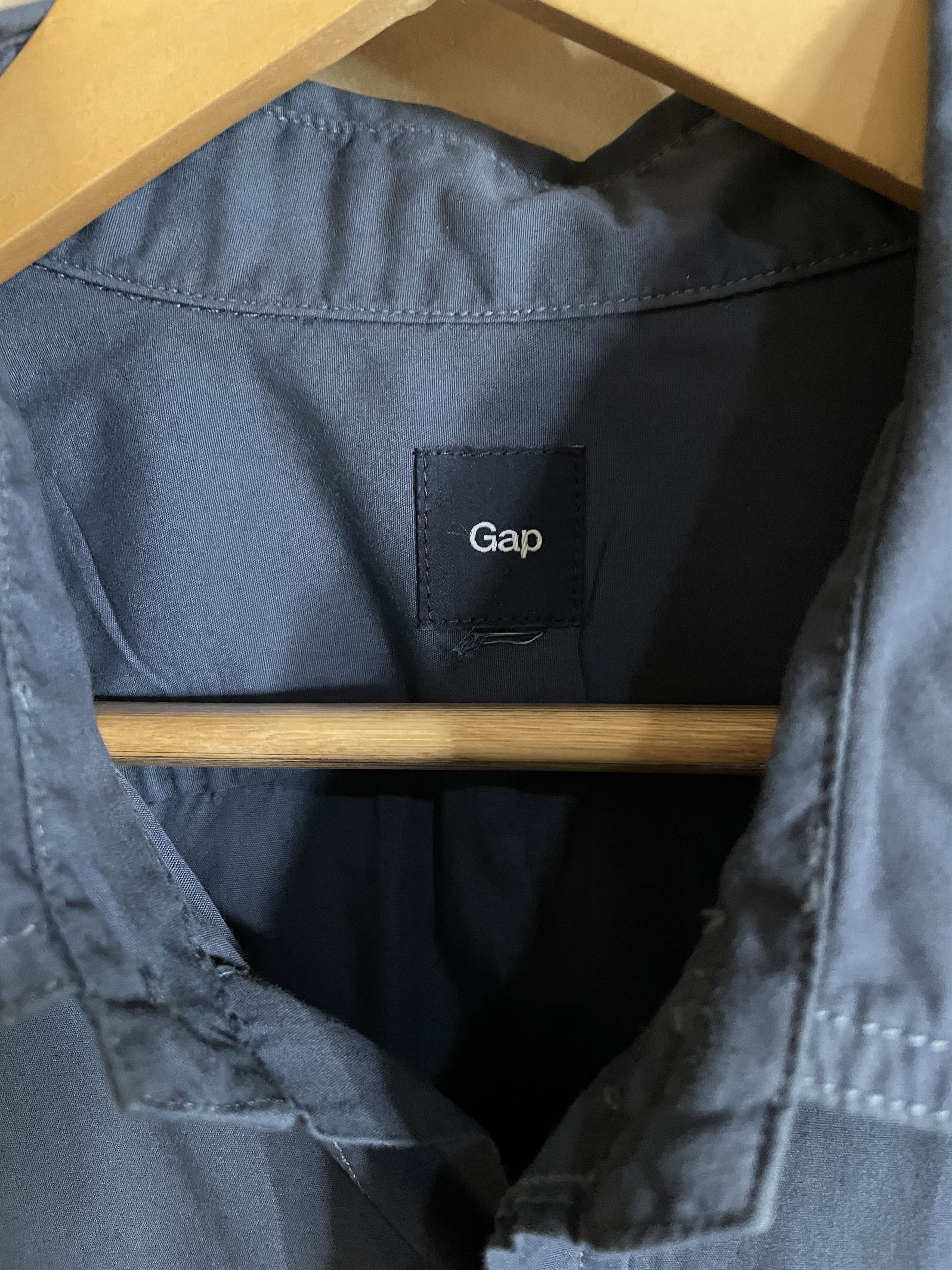 Gap GAP Blue Poplin Cotton S/S Shirt, Men's Medium Size US M / EU 48-50 / 2 - 3 Thumbnail