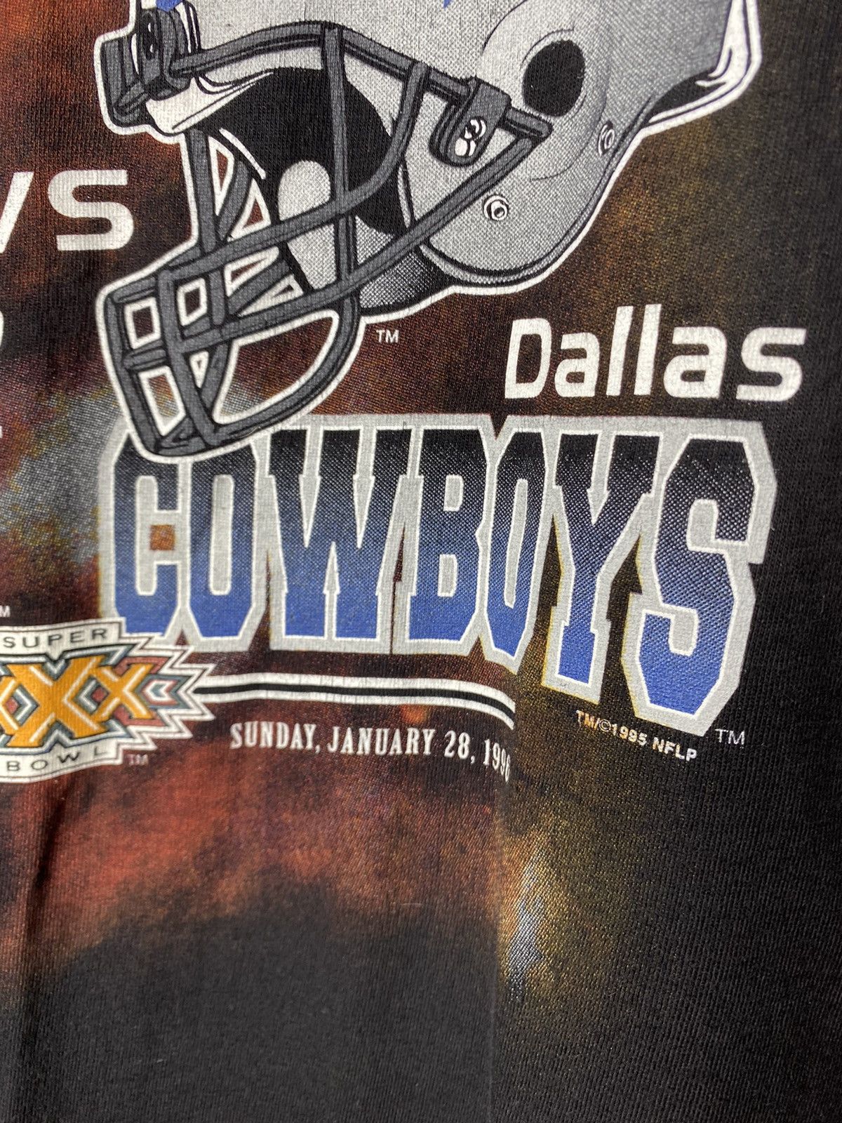 Salem Sportswear Vintage 1995 Salem Super Bowl Steelers Cowboys T Shirt NFL Size US L / EU 52-54 / 3 - 6 Thumbnail