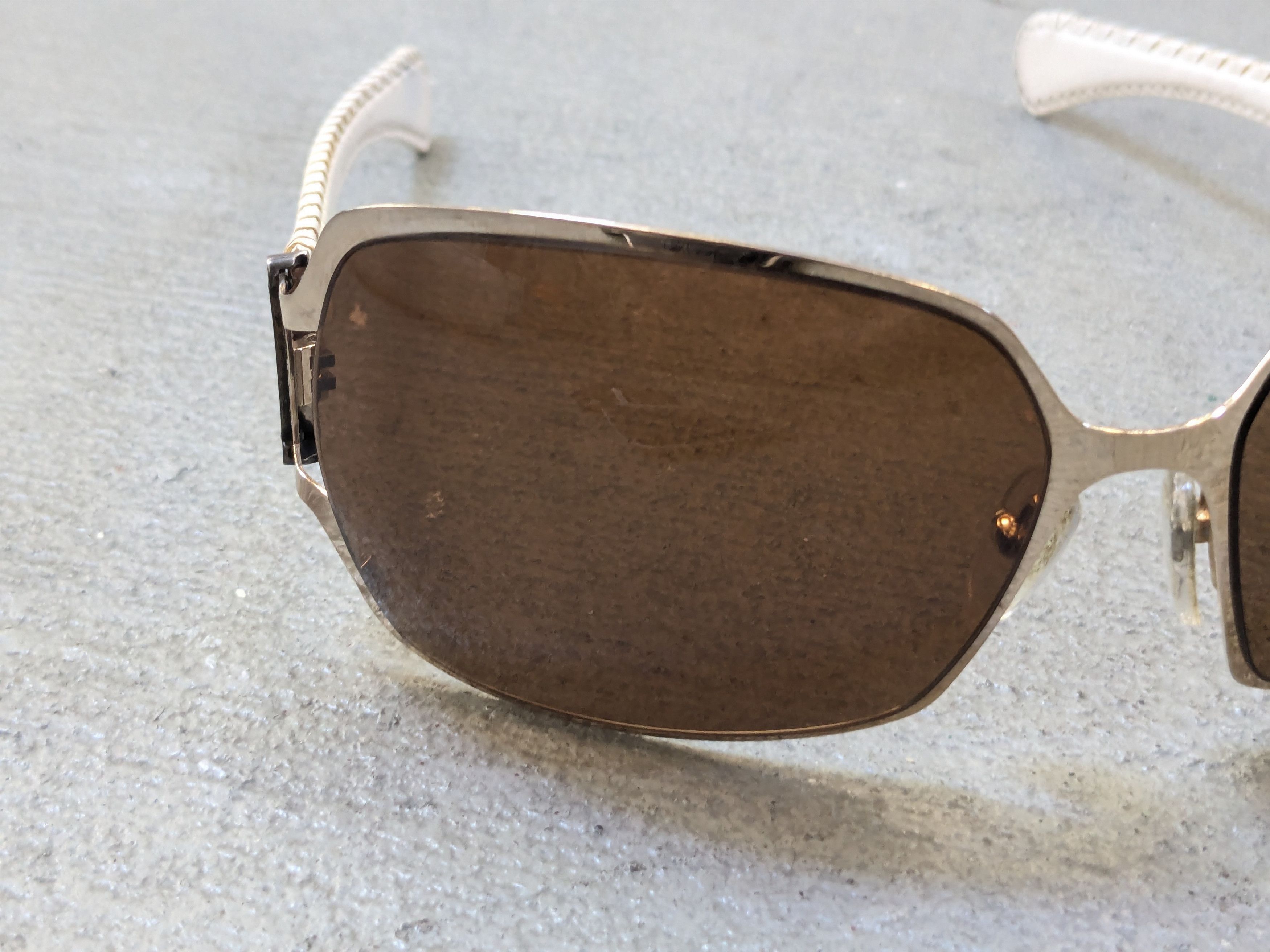 Chrome Hearts Chrome Hearts Poon II Sunglasses Brown White Leather Cross Size ONE SIZE - 3 Thumbnail