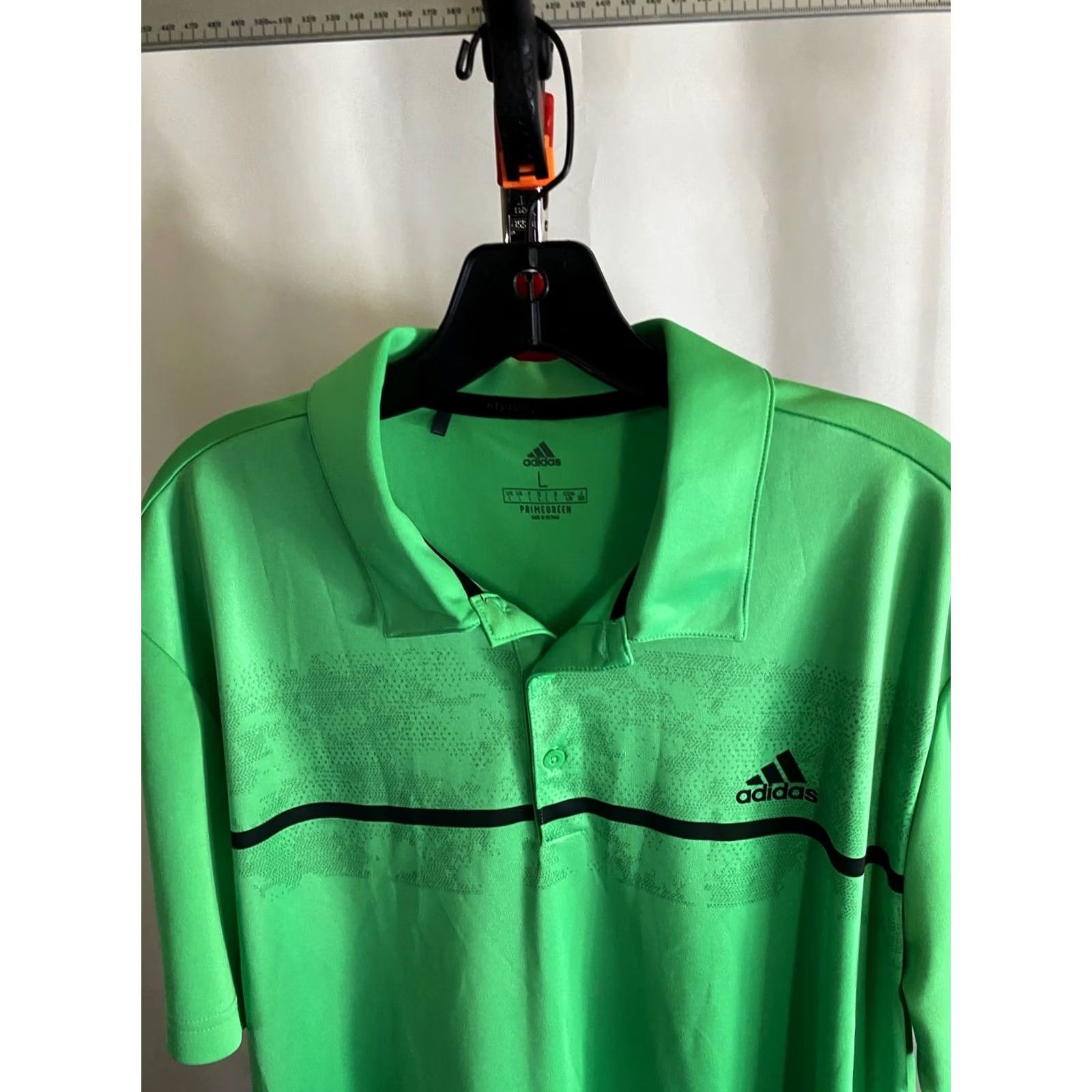 Adidas Adidas SHIRT Polo Large L Bright Green Contrast Poly SHIRT Mens Size US L / EU 52-54 / 3 - 5 Thumbnail