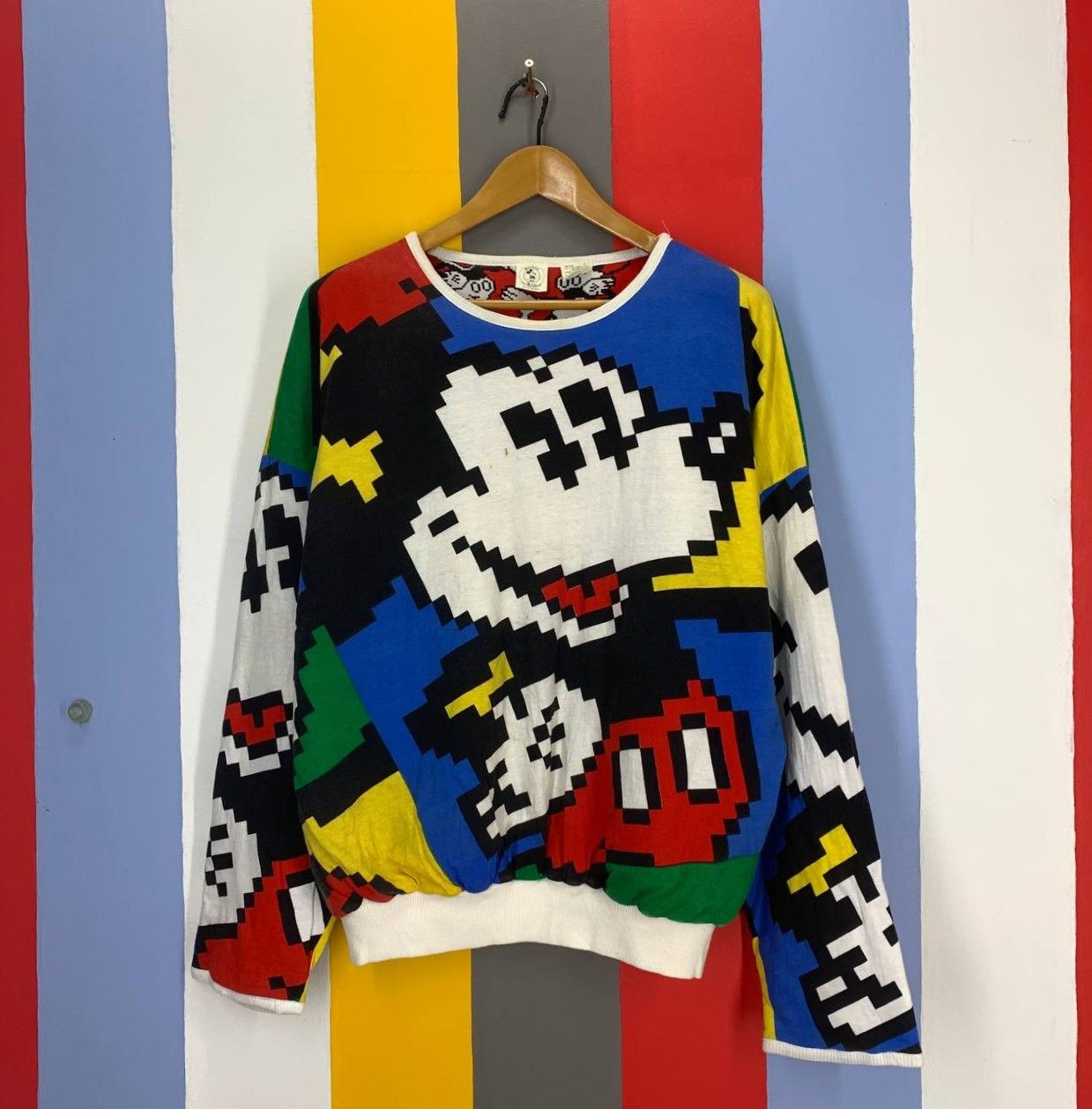 90s Vintage MICKEY MOUSE Rare Design Sweatshirt #2211/21