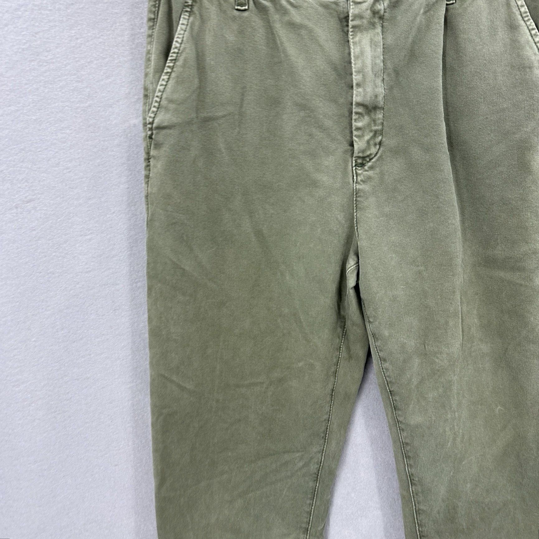 Vintage AG Adriano Goldschmied Pants Mens 26R Twill Jogger Trouser Green Army Casual Shirt? Size US 26 / EU 42 - 5 Thumbnail