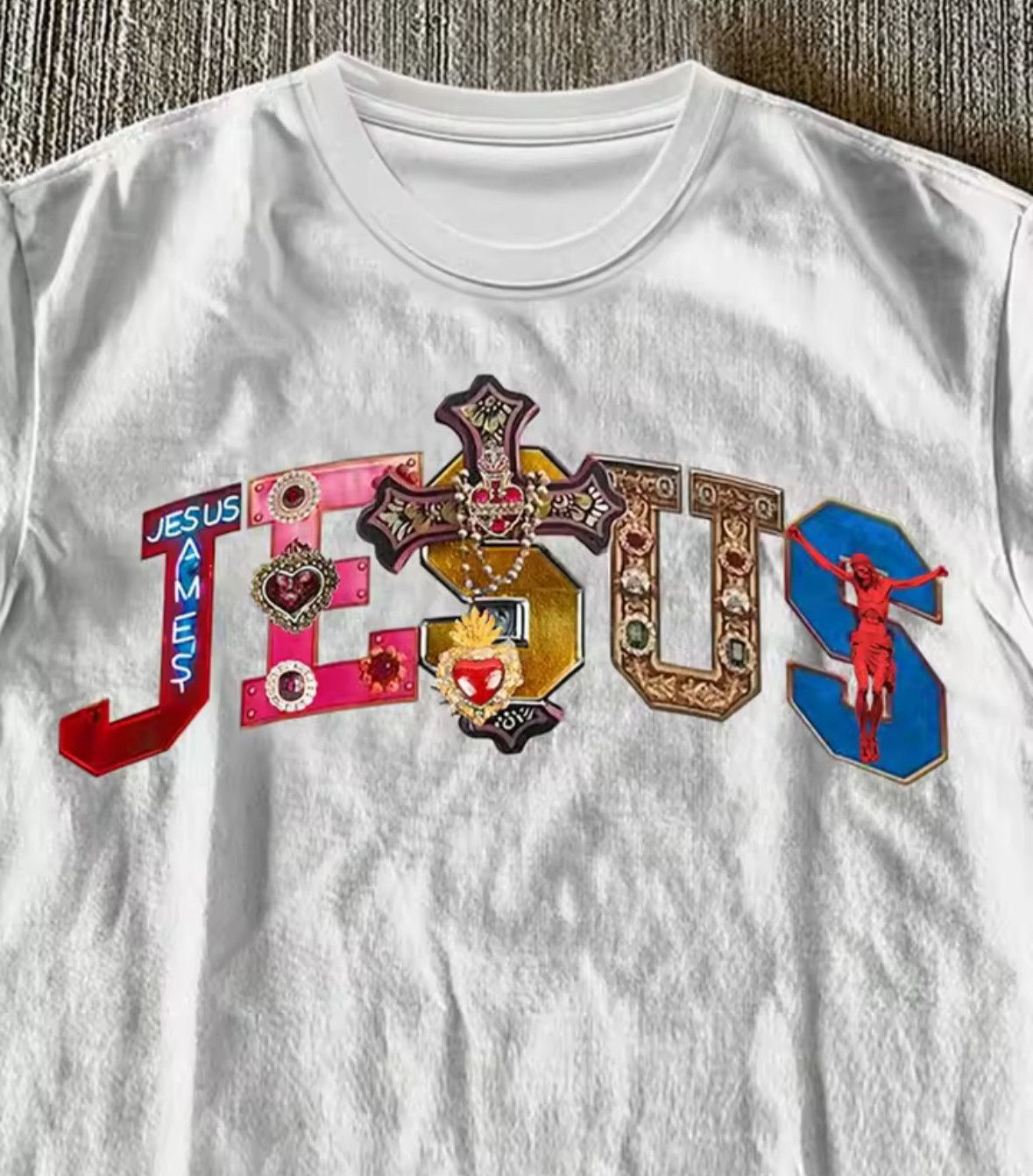 Japanese Brand Streetwear Creative Letter Cross T-Shirt Punk Graphic Tees Size US S / EU 44-46 / 1 - 2 Thumbnail