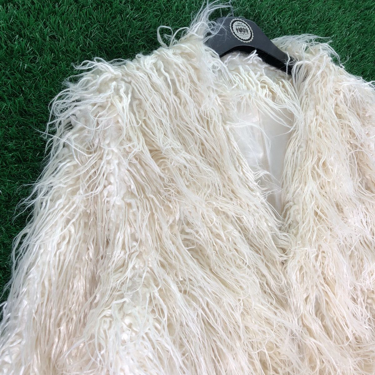 Japanese Brand Vintage Cardigan Hairy Sherpa Faux Fur by Natural Couture Size US M / EU 48-50 / 2 - 2 Thumbnail