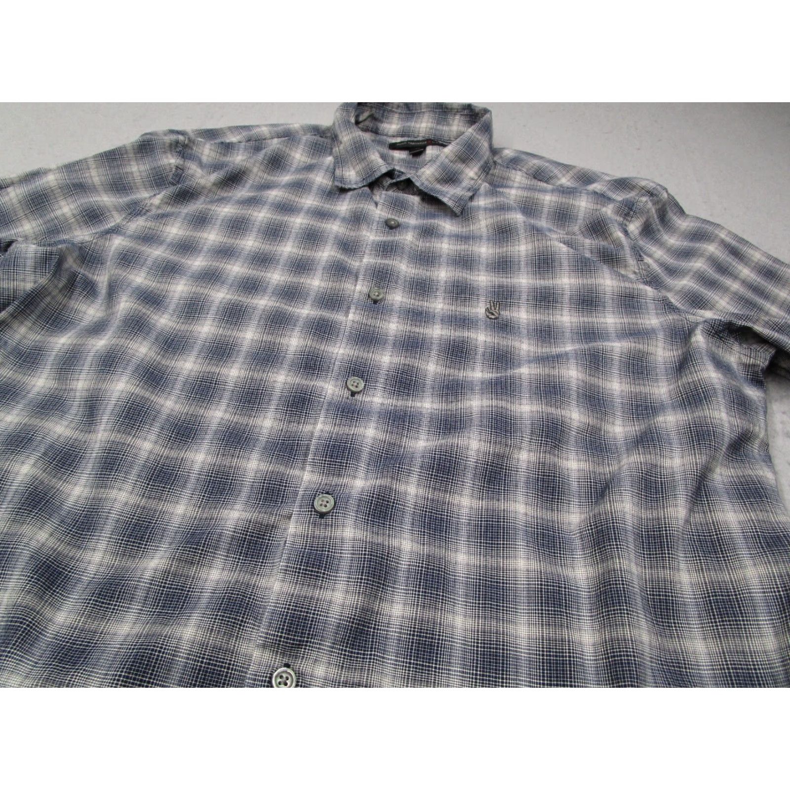 John Varvatos VINTAGE John Varvatos Star USA Shirt Men XL Blue Geometric Button Up Long Sleeve Casual Size US XL / EU 56 / 4 - 2 Thumbnail