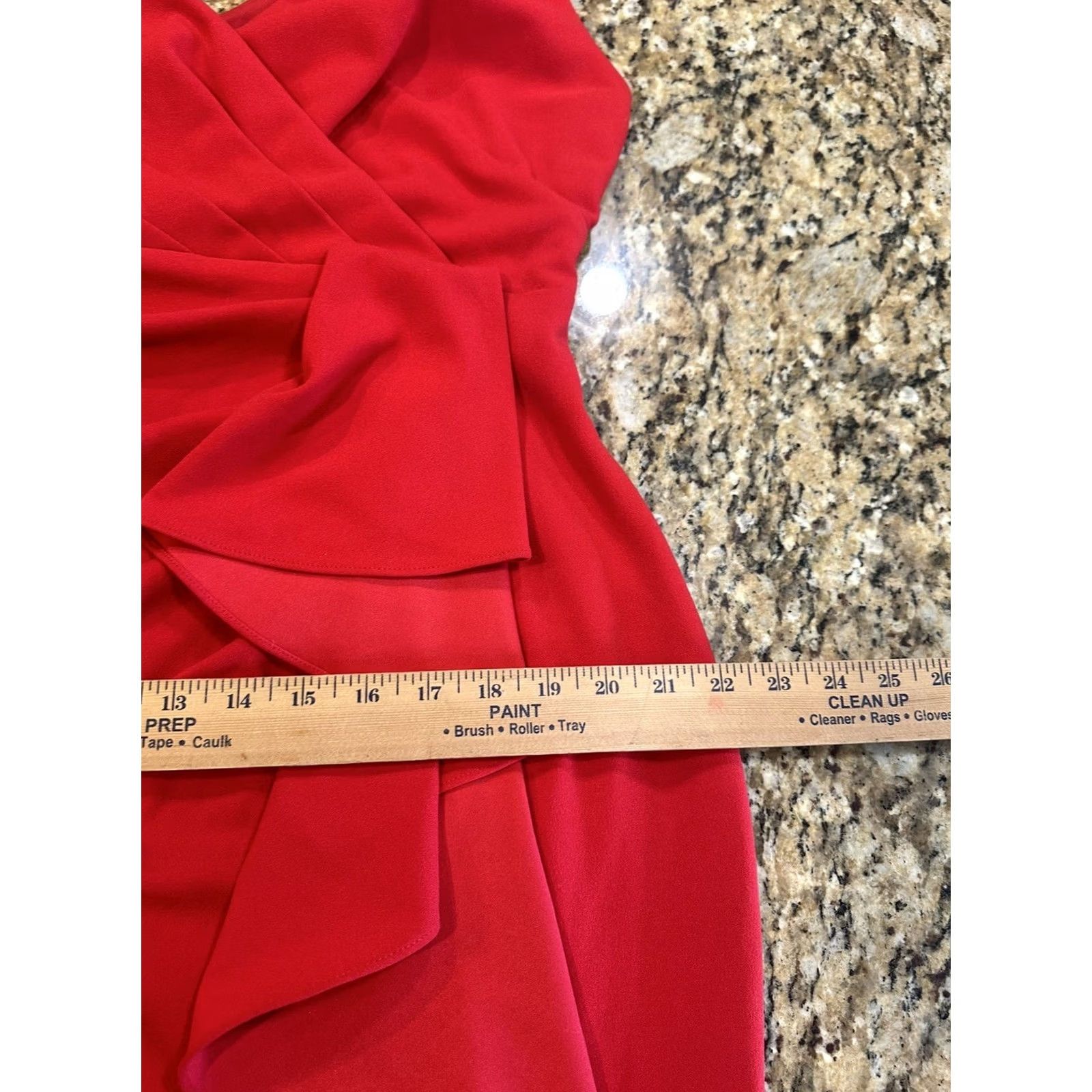 Vintage Betsy & Adam Maxi Dress Women’s Red Ruffled High-Low Sleeveless 16W Plus Size Size XXL / US 16-18 / IT 52-54 - 6 Thumbnail