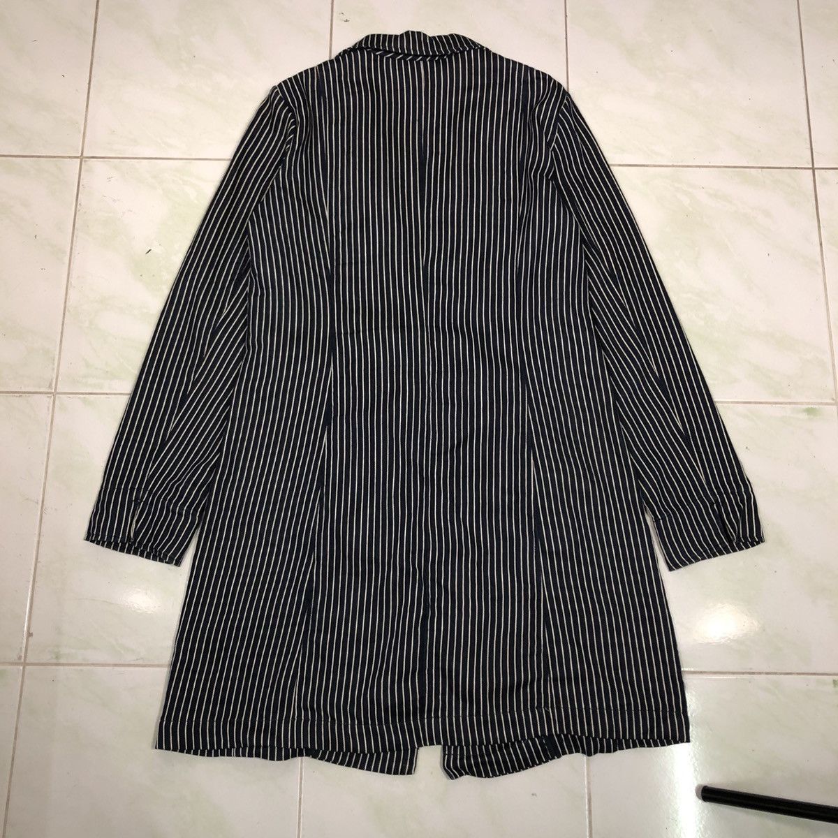 Indigo 📌Vintage Denim Indigo Striped Design Hickory B7 Issey Miyake Size US M / EU 48-50 / 2 - 2 Thumbnail