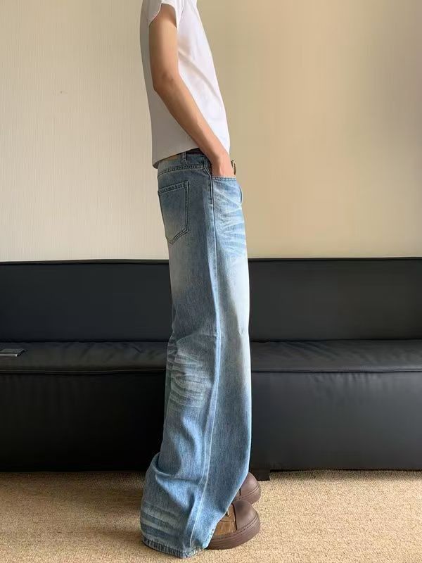 Japanese Brand High street trend washed retro straight jeans y2k Size US 32 / EU 48 - 2 Thumbnail