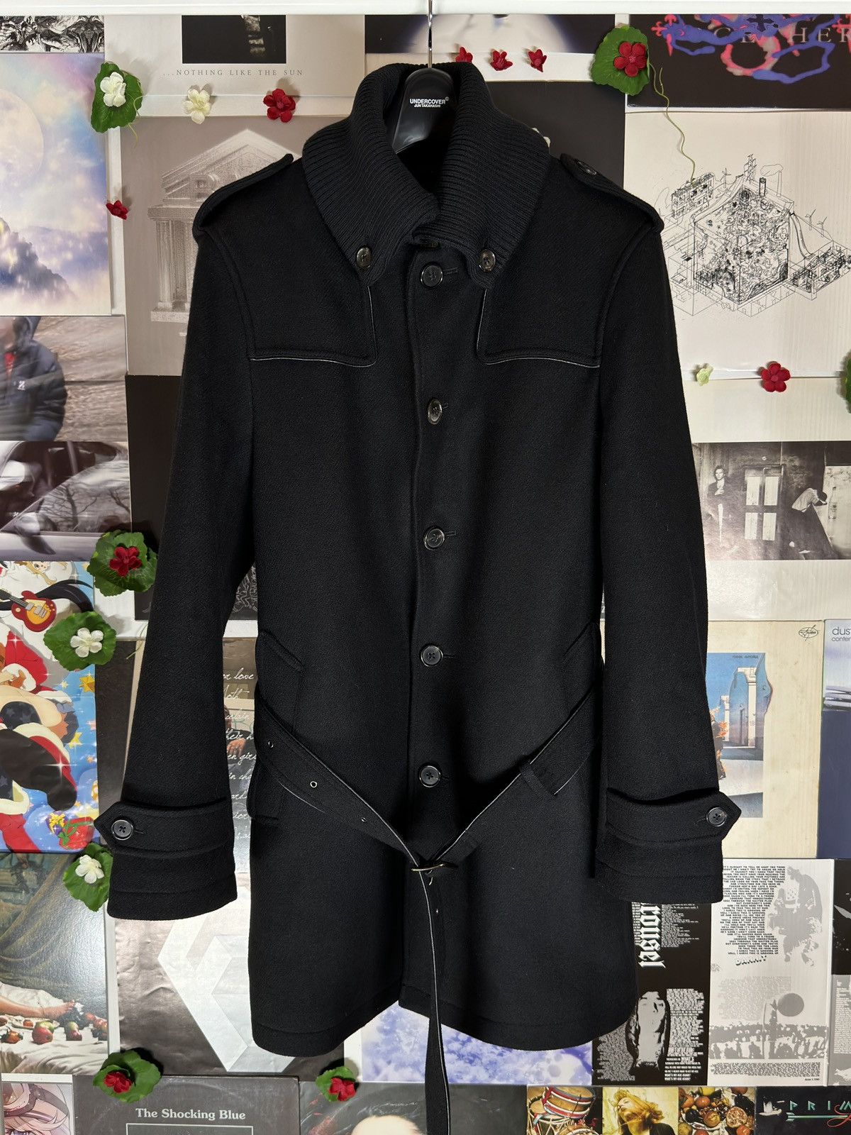 Katharine Hamnett London 1990s Heavy Wool Military Coat Size US M / EU 48-50 / 2 - 1 Thumbnail