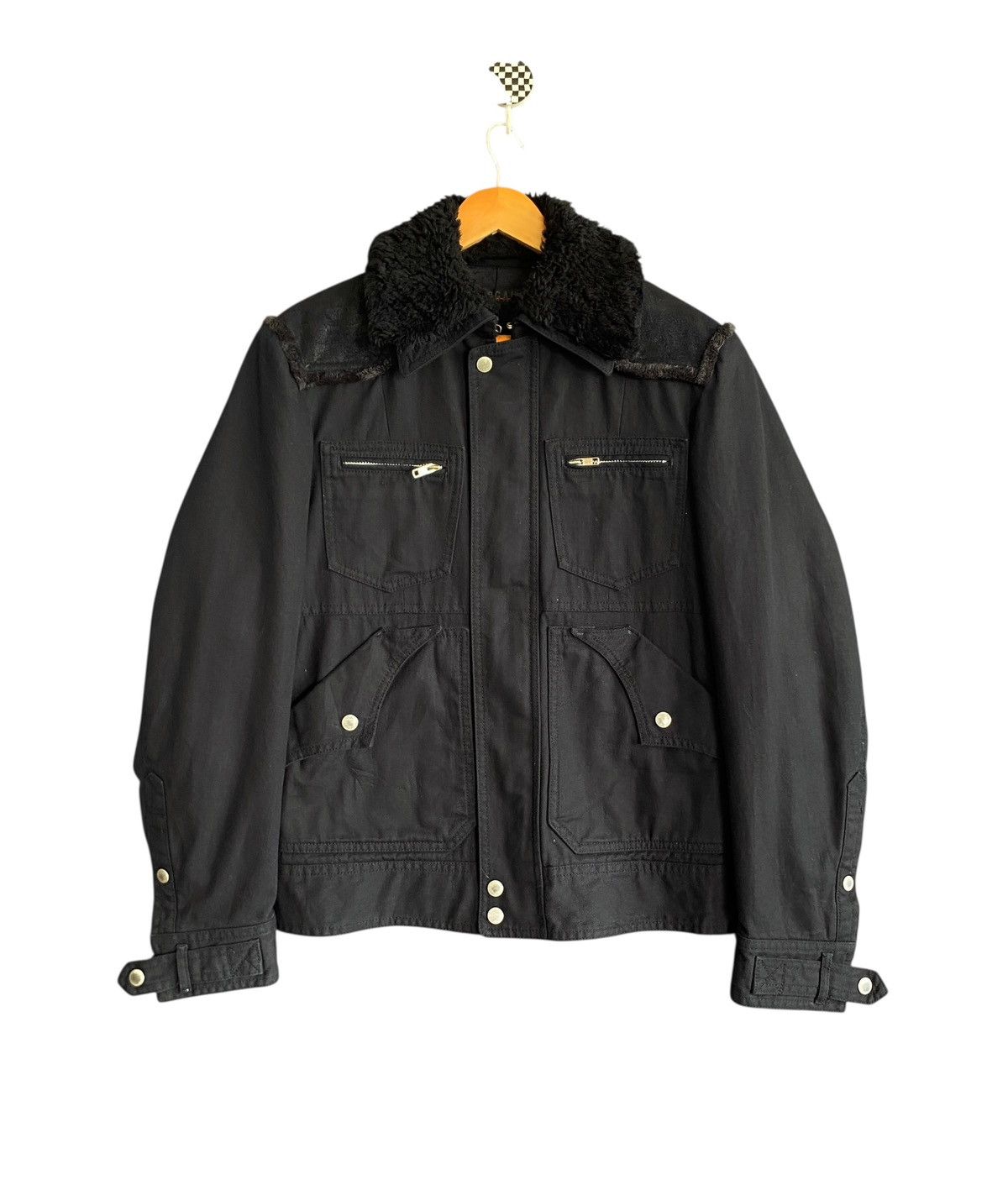 Morgan Homme Very Rare Vintage Morgan Homme Waxed Faux Fur Jacket 1990s Size US L / EU 52-54 / 3 - 1 Thumbnail