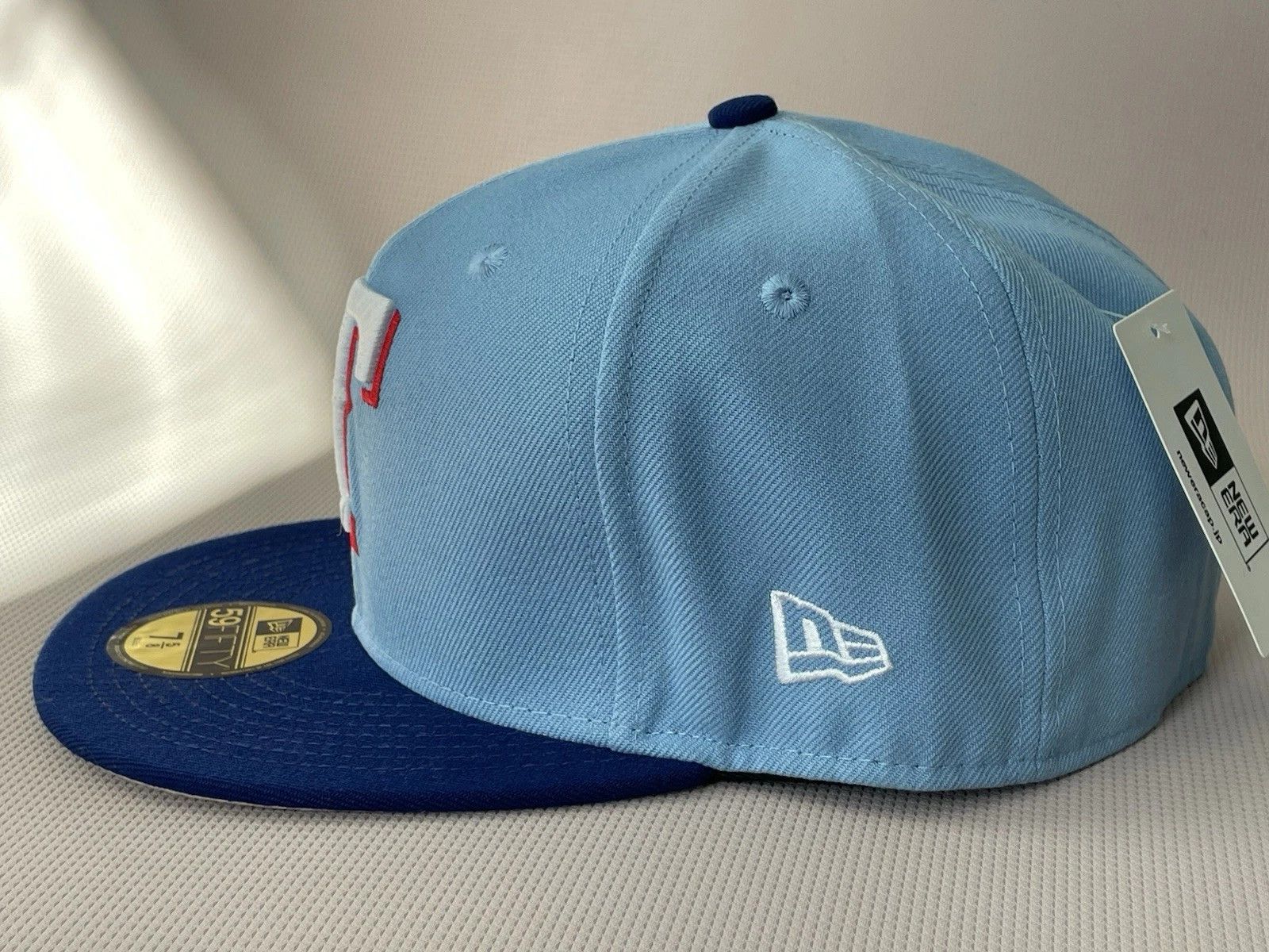 New Era Texas Rangers Light Blue/Royal On-Field 59FIFTY Fitted Hat Size ONE SIZE - 4 Thumbnail