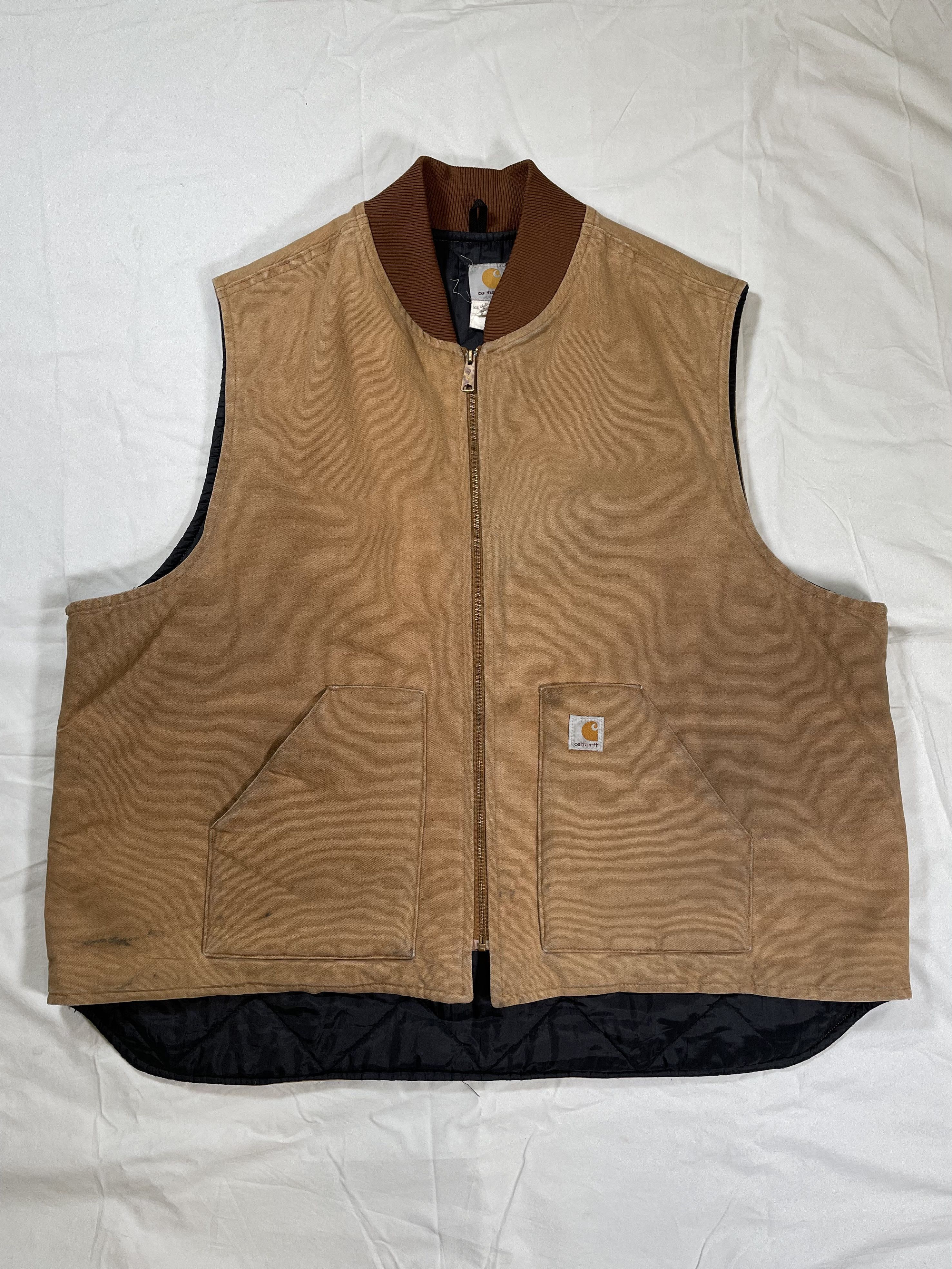 Carhartt × Vintage VTG 2000's Carhartt Heavy Canvas Work Vest Size US XXL / EU 58 / 5 - 1 Thumbnail