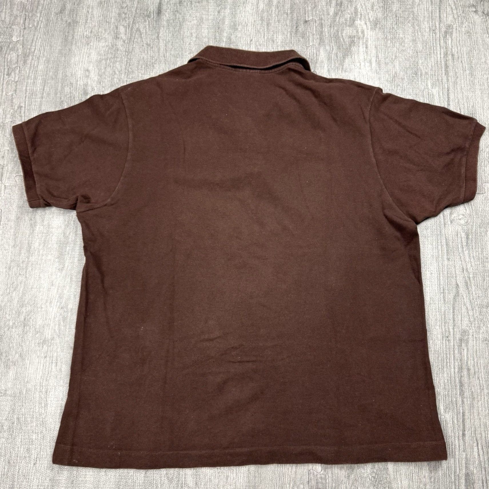 Lacoste LACOSTE Mens Polo Shirt Short Sleeve Pique Cotton Golf Casual 7 Brown Unique Design Size US M / EU 48-50 / 2 - 8 Thumbnail