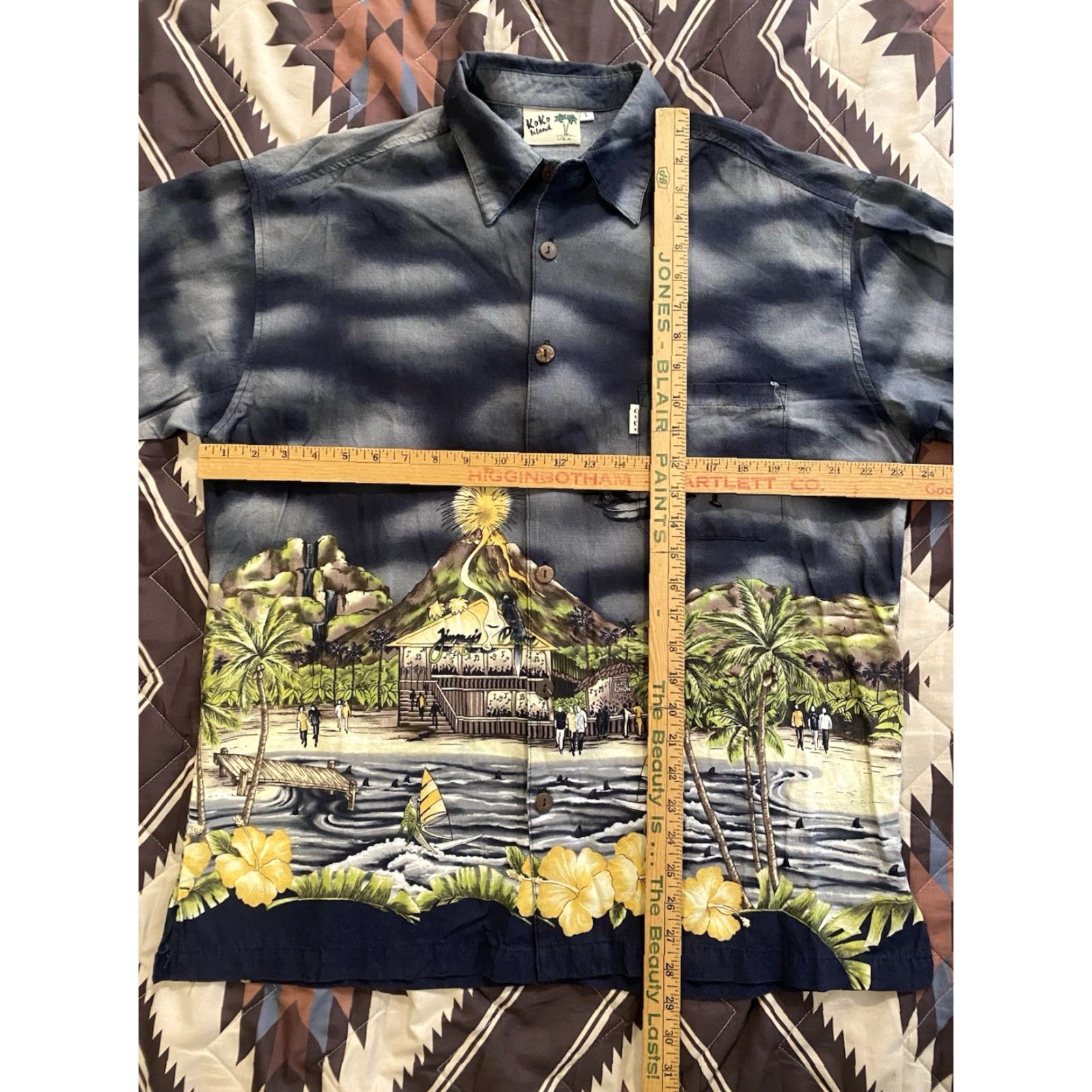 Vintage VINTAGE Koko Island Hawaiian Button Up Shirt Airplane Volcano Made In USA Large Size US L / EU 52-54 / 3 - 5 Thumbnail