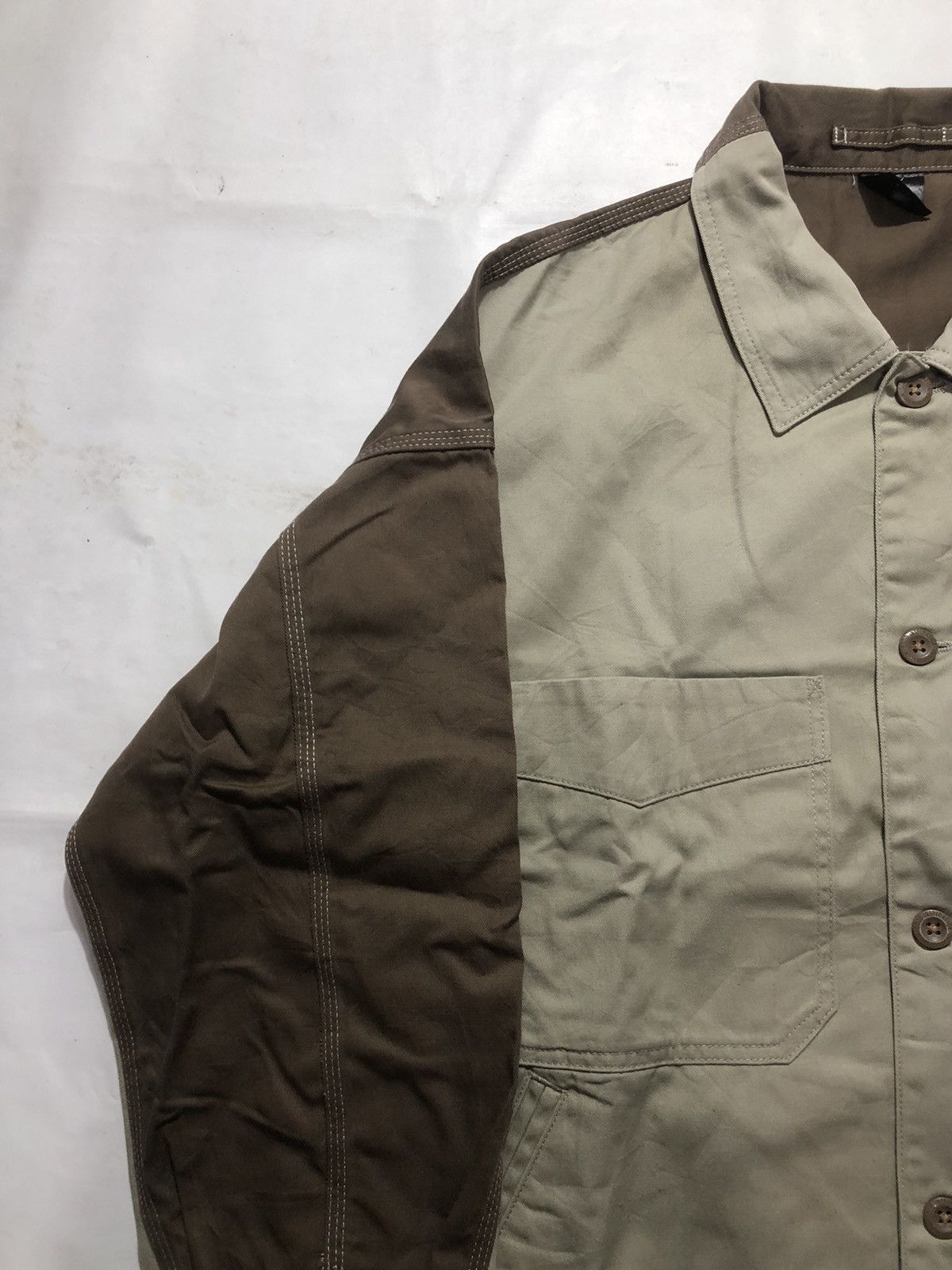 Japanese Brand × Maison MIHARA YASUHIRO Miharayasuhiro Two Toned Work Jacket Size US XL / EU 56 / 4 - 4 Thumbnail