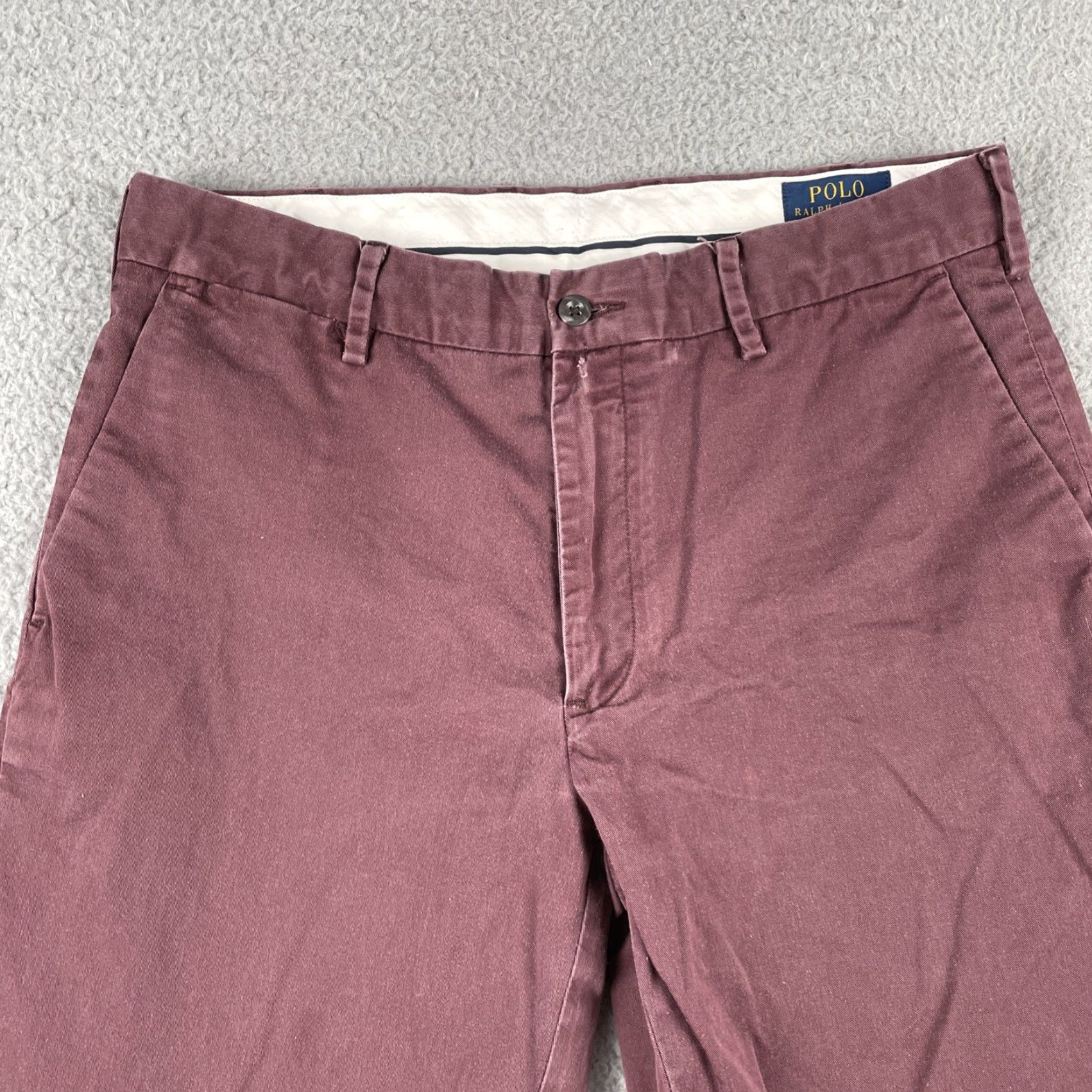 Polo Ralph Lauren VINTAGE Polo Ralph Lauren Stretch Classic Fit Pants Maroon Trousers 31w 25.5L Mens Chino Straight Easy Care Size US S / EU 44-46 / 1 - 2 Thumbnail