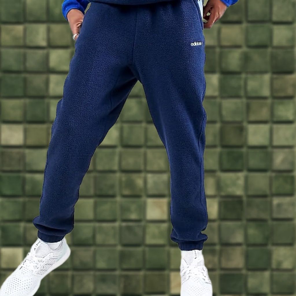 Adidas ADIDAS FLEECE SWEATPANTS Size L NAVY BLUE Y2K RARE PANTALONE MEN’S Size US 33 - 1 Thumbnail