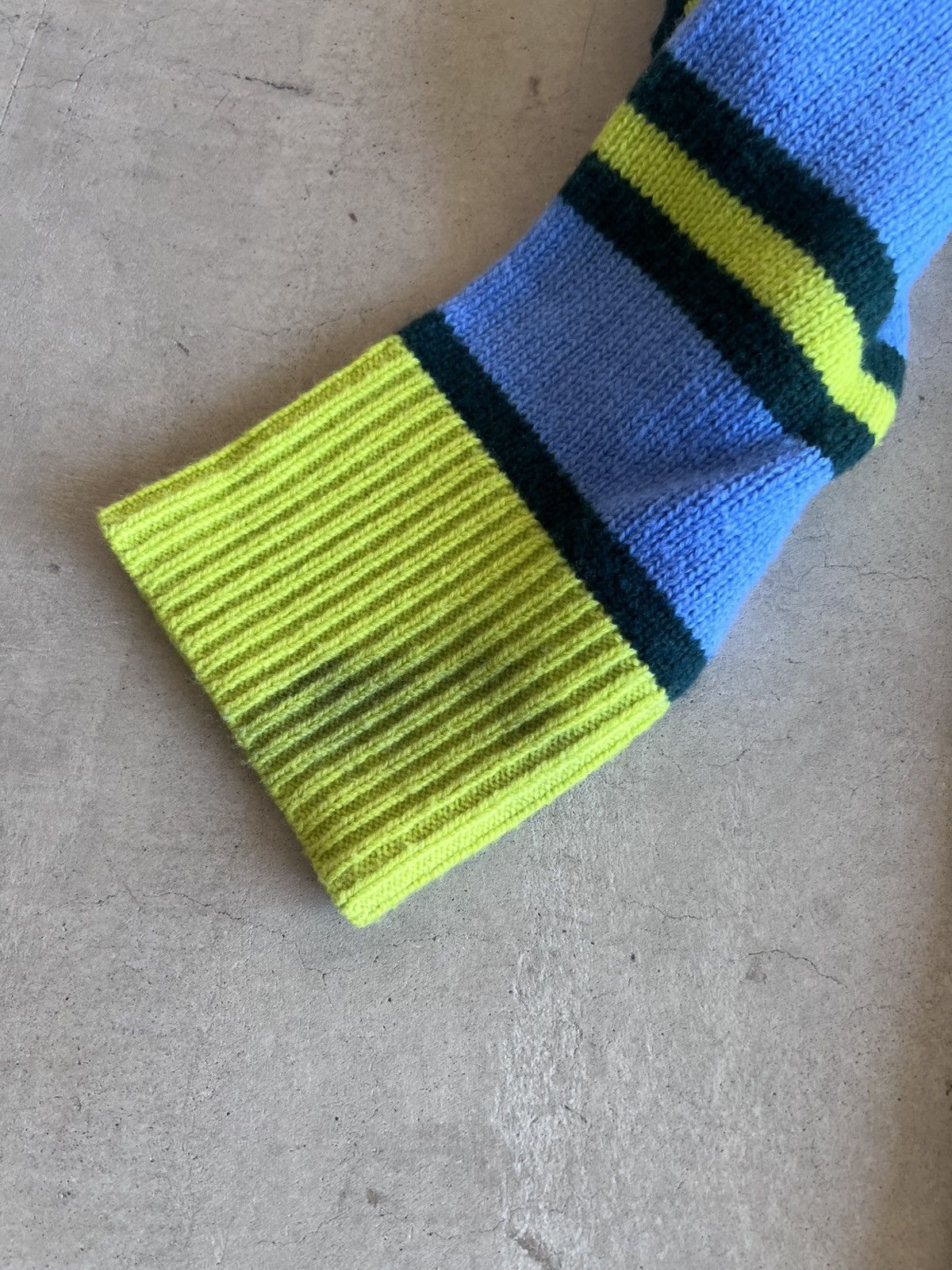 Acne Studios GREEN BLUE OVERSIZED STRIPE STRIPED SWEATER KNIT BLIE GREEN Size US L / EU 52-54 / 3 - 4 Thumbnail