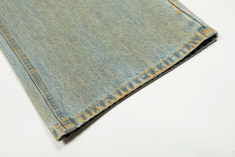 Vintage American-style washed gradient tie-dye jeans for men Size US 32 / EU 48 - 6 Thumbnail