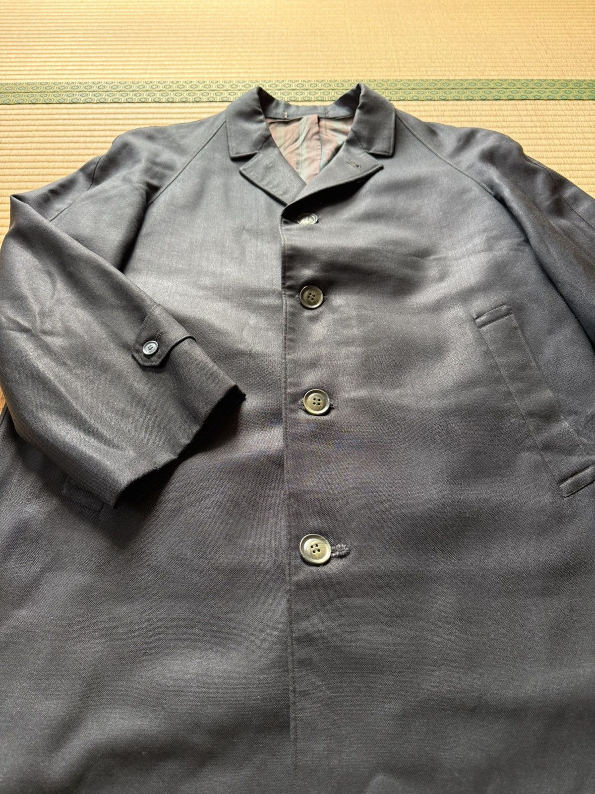 Other Spring&Autumn Vintage 1960s Japanese Serge Raglan Overcoat Size US L / EU 52-54 / 3 - 6 Thumbnail