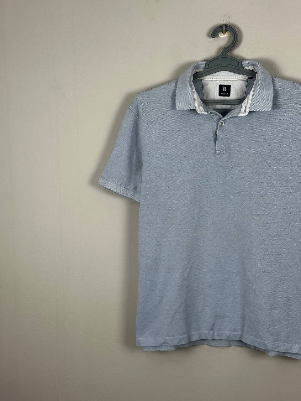 Boggi Boggi Milano Luxury Baby Blue Cotton Polo T Shirt Size US XL / EU 56 / 4 - 2 Thumbnail