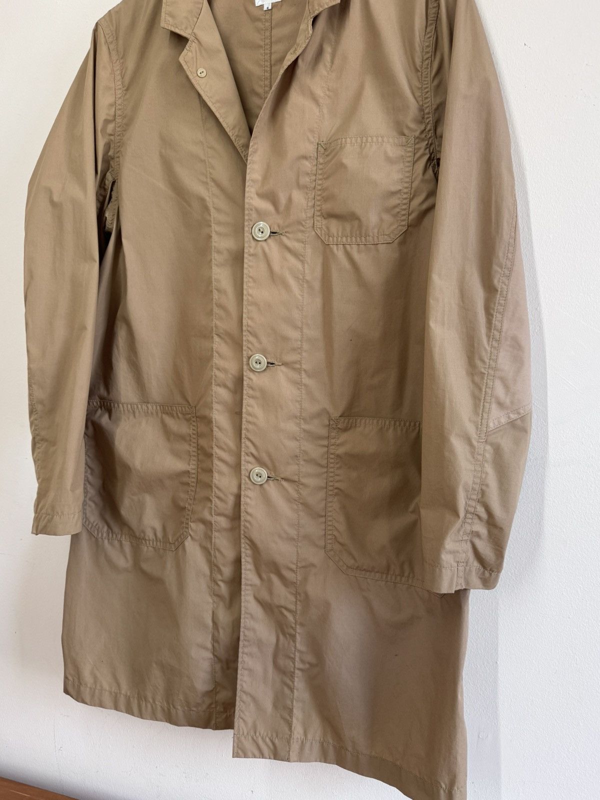 blurhms Blurhms Tan Cotton Blend Long Coat (Made in Japan, Size 4) Size US M / EU 48-50 / 2 - 3 Thumbnail