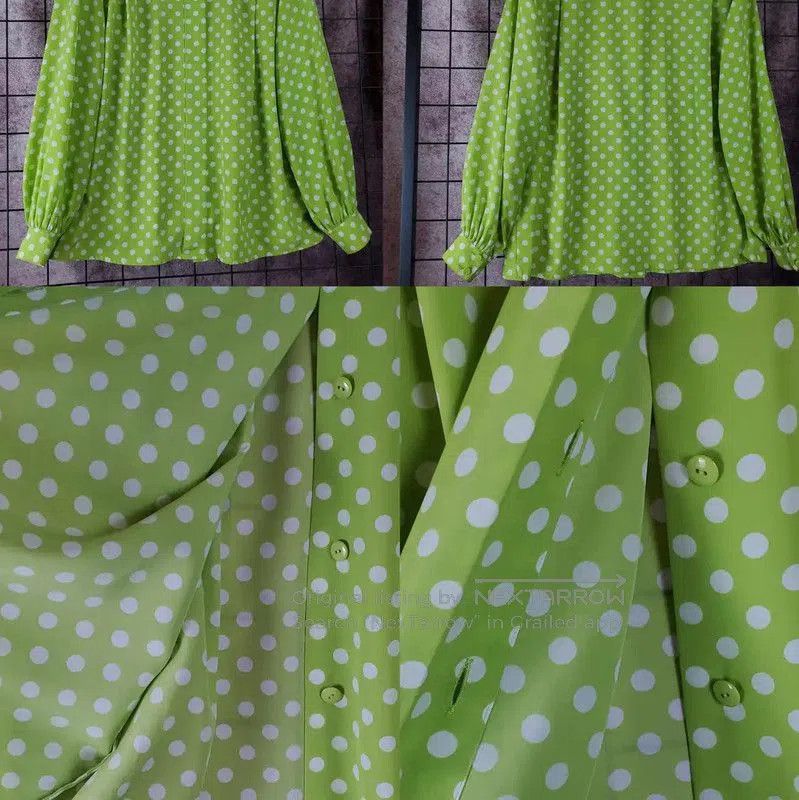Dior Dior Green Polka Dot Long Sleeve Shirt . Size M / US 6-8 / IT 42-44 - 3 Thumbnail