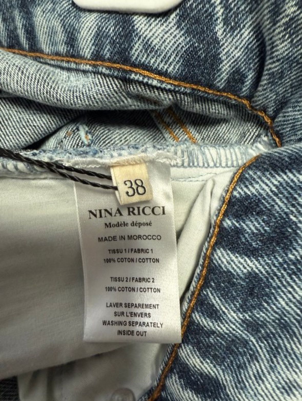 Nina Ricci Straight jeans Size 38" / US 16 / IT 52 - 5 Thumbnail