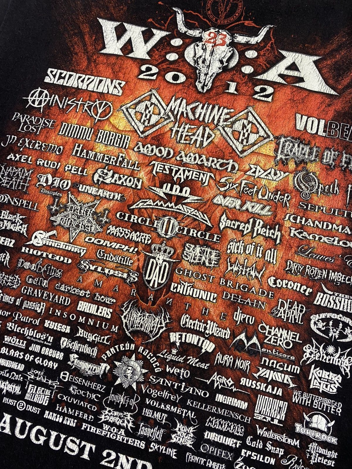 Band Tees Wacken 2012 Festival Metal Tee Rock Bands Size US M / EU 48-50 / 2 - 3 Thumbnail