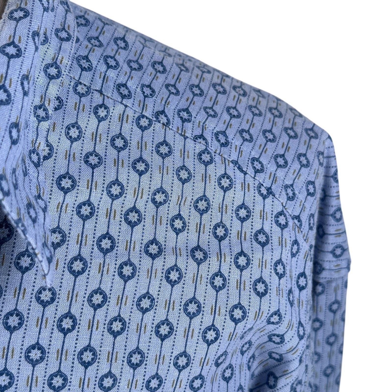 Patagonia VTG Patagonia Shemp Shirt Men’s L Blue Geometric Hemp Cotton Size US L / EU 52-54 / 3 - 3 Thumbnail