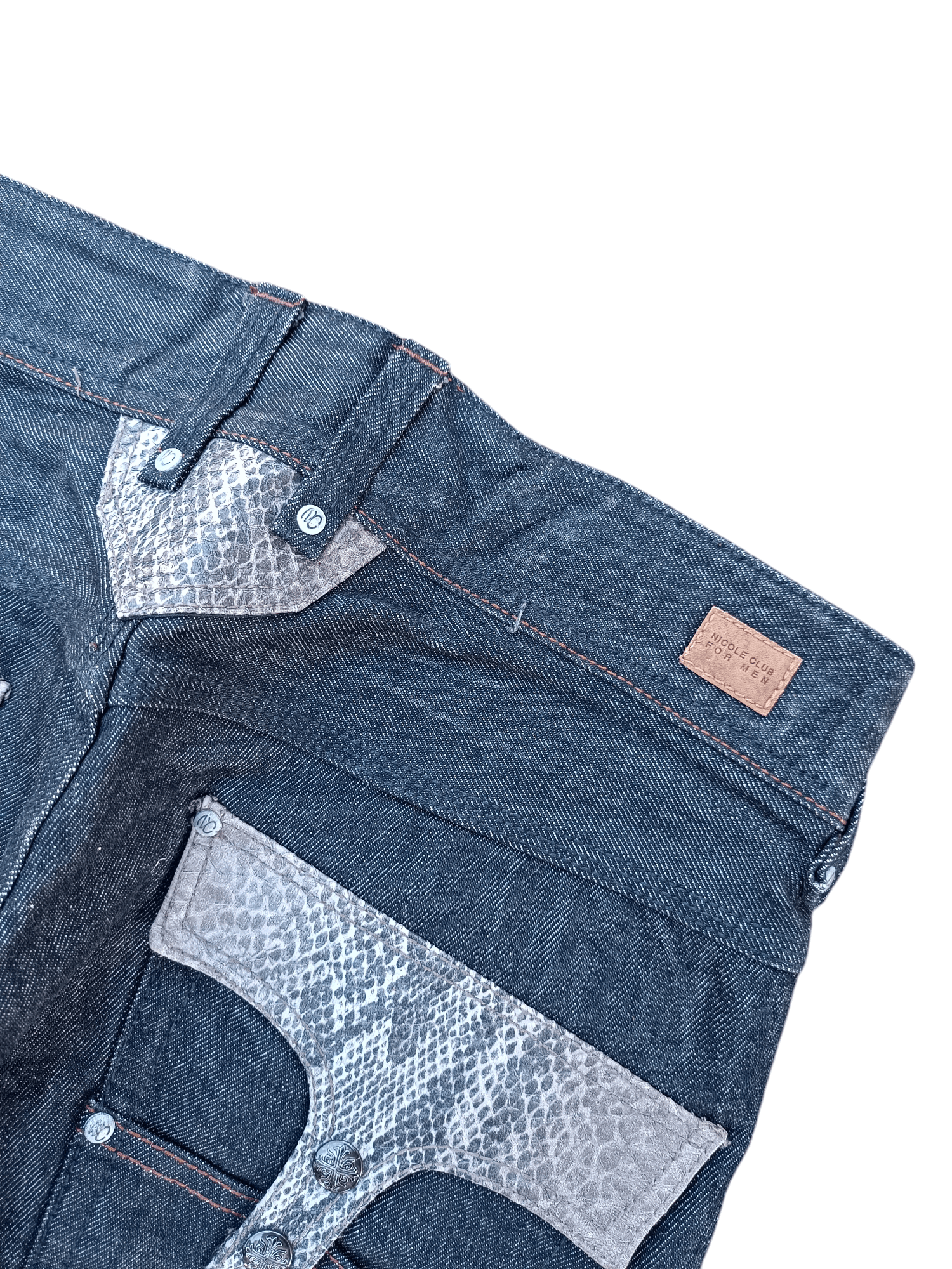 Nicole Club Nicole Club For Men Flare Boot Cut Snake Skin Pocket Denim Size US 32 / EU 48 - 8 Thumbnail